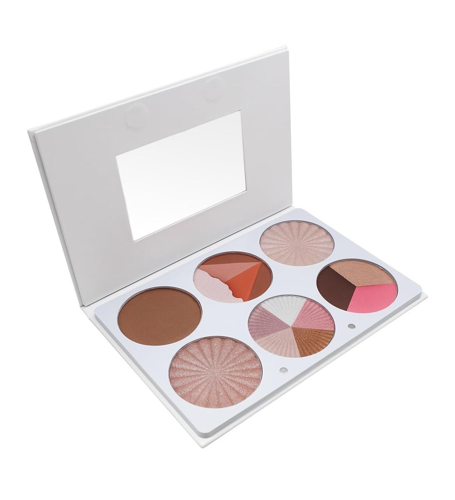 6 Color Highlighting & Contouring Palette | Compact Shimmer Bronzer & Pearlized Formula for Flawless Skin | International Shipping Available - Buy Online on GoSupps.com
