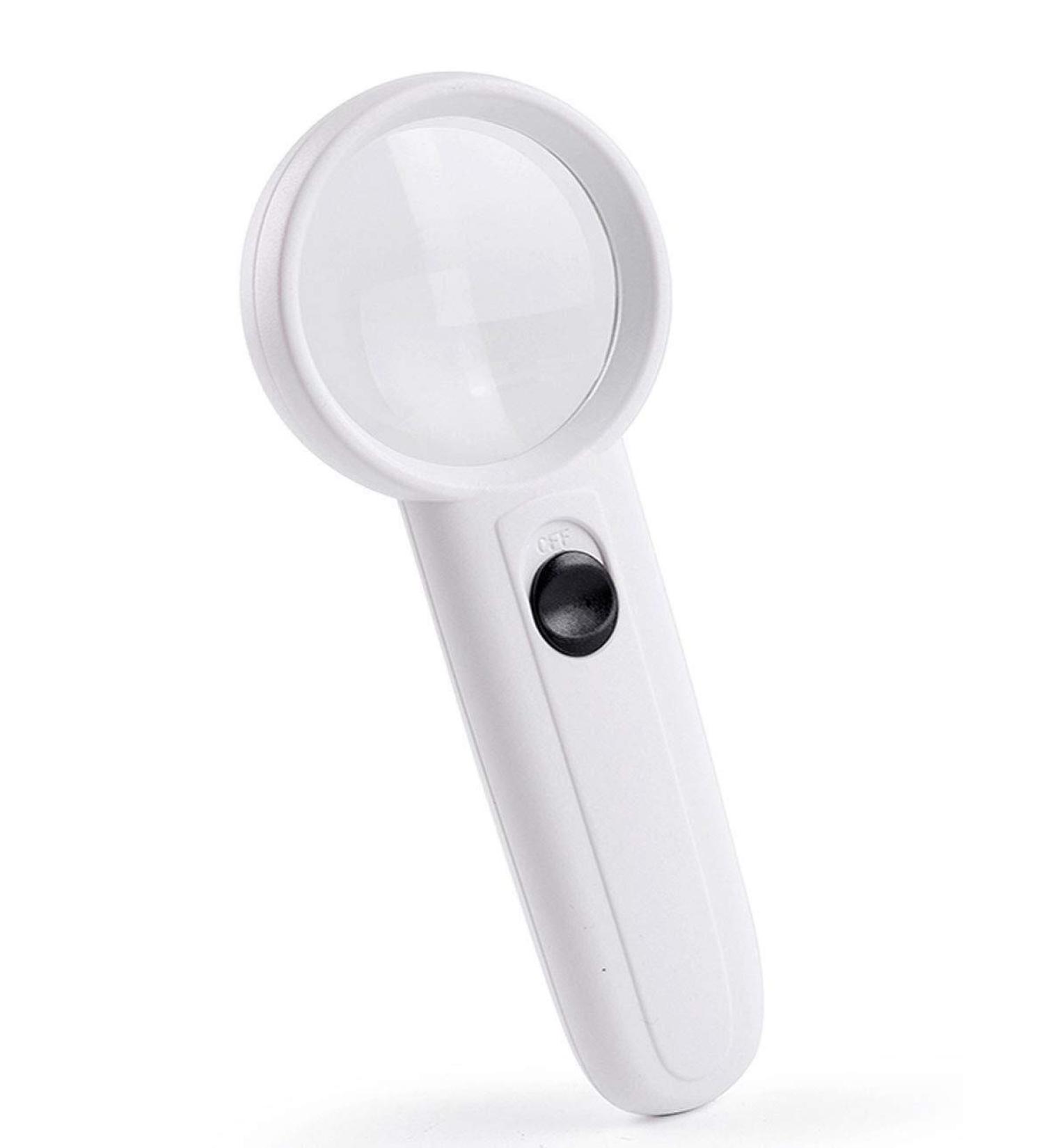 Magnifying Glasses Educational Hobby Magnifiers 5 Times Hand-Held Magnifying Glass with Light Led Light Source Comfortable Anniversary - Buy Online on GoSupps.com