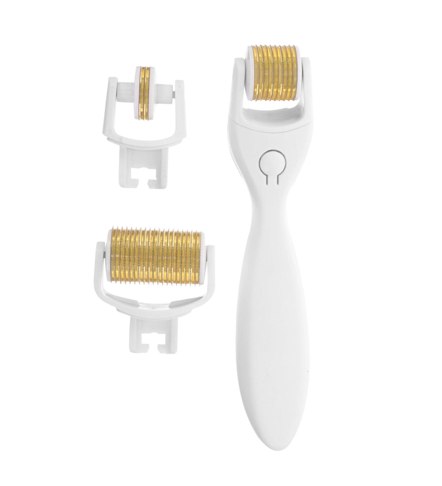 Healeved Derma Roller Scalp Hair Roller Micro-needle Roller Massager with 3 Size Needle Head 0.25mm 0.5mm 1.0mm for Hair Beard Facial Skin Face Cosmetic Beauty Instrument - Buy Online on GoSupps.com