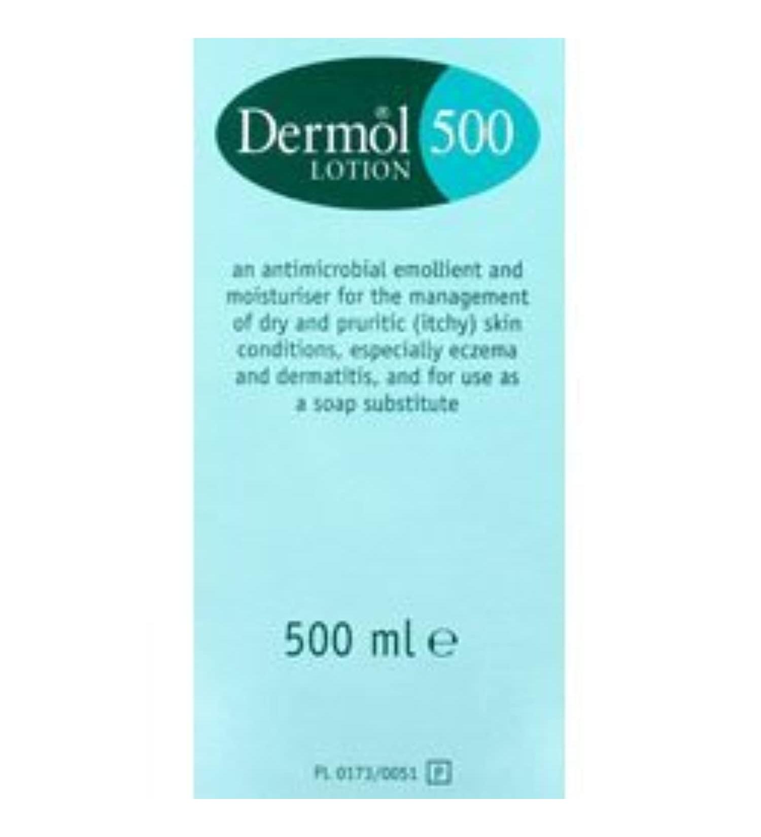 Dermol 500 Lotion - Soothing Moisturizer for Dry Skin | International Shipping Available - Buy Online on GoSupps.com