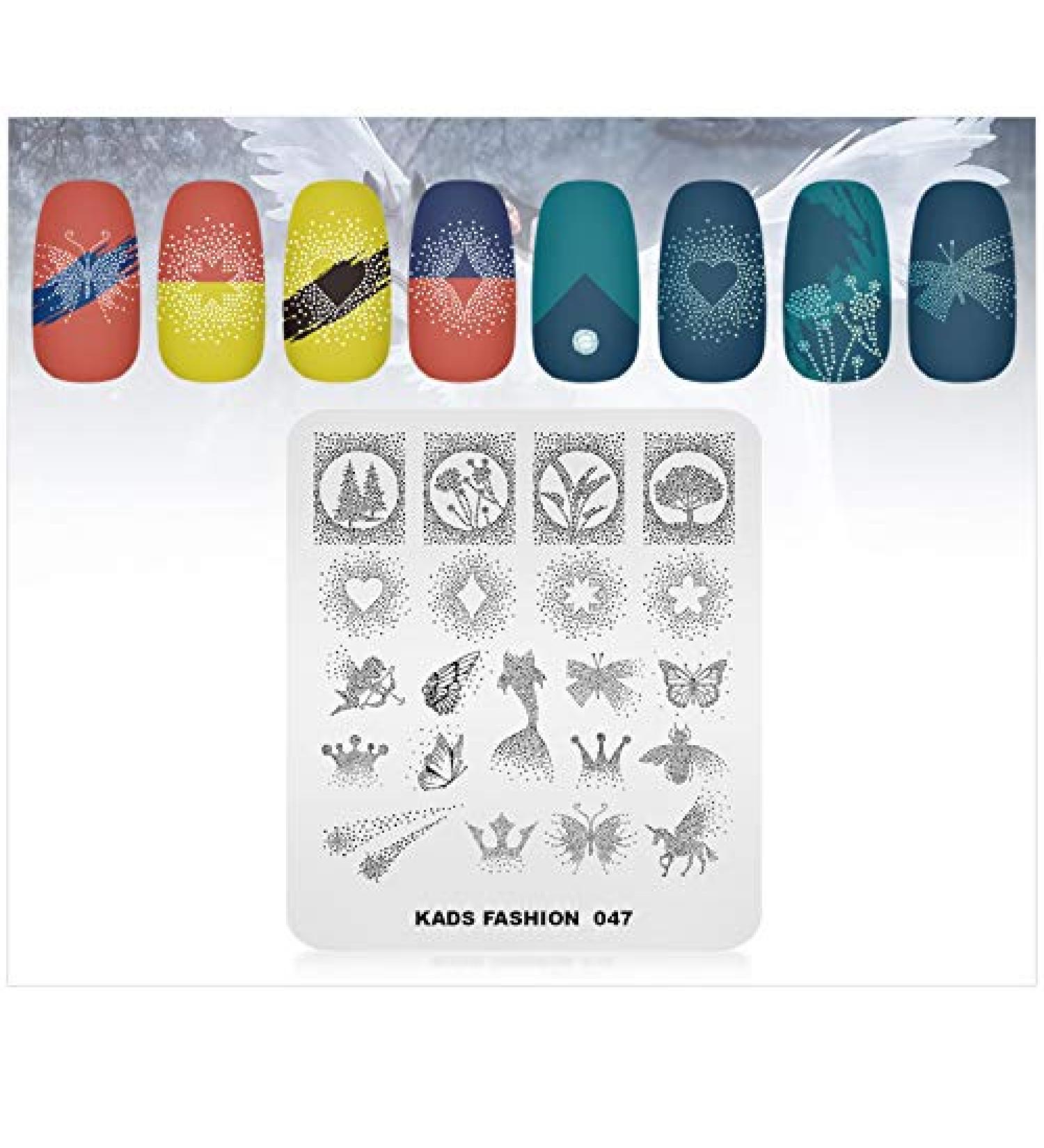 Nail Stamping Plate Fashion Polka Dots Star Sky Creative Theme Multi-Pattern Stamp Print Image Stamp Template Nail Art for Nail Design 1# - Buy Online on GoSupps.com