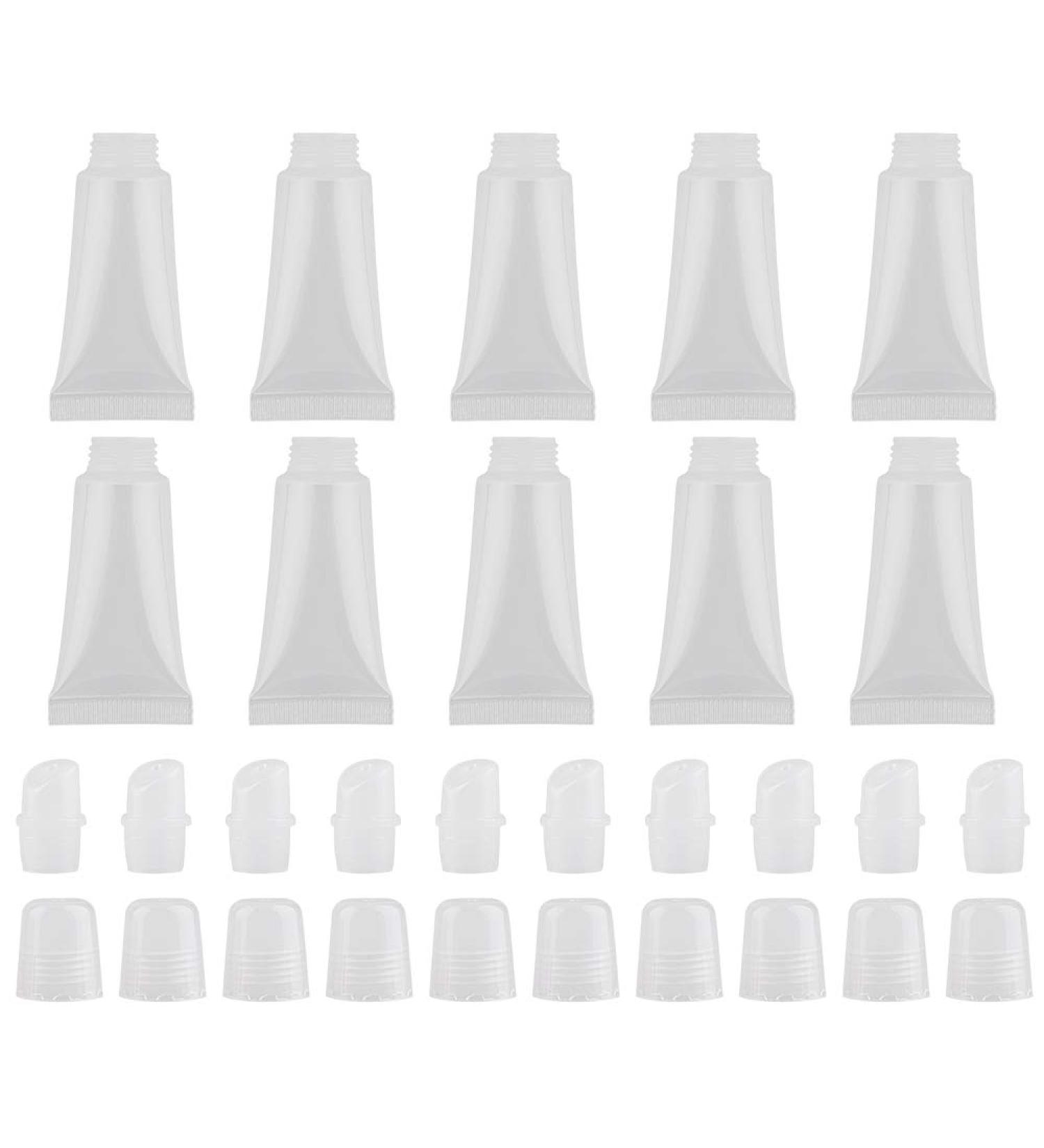 10pcs 8ml Refillable Lip Gloss Soft Tube - Perfect Makeup Cosmetic Lip Oil Storage Container | International Shipping Available - Buy Online on GoSupps.com