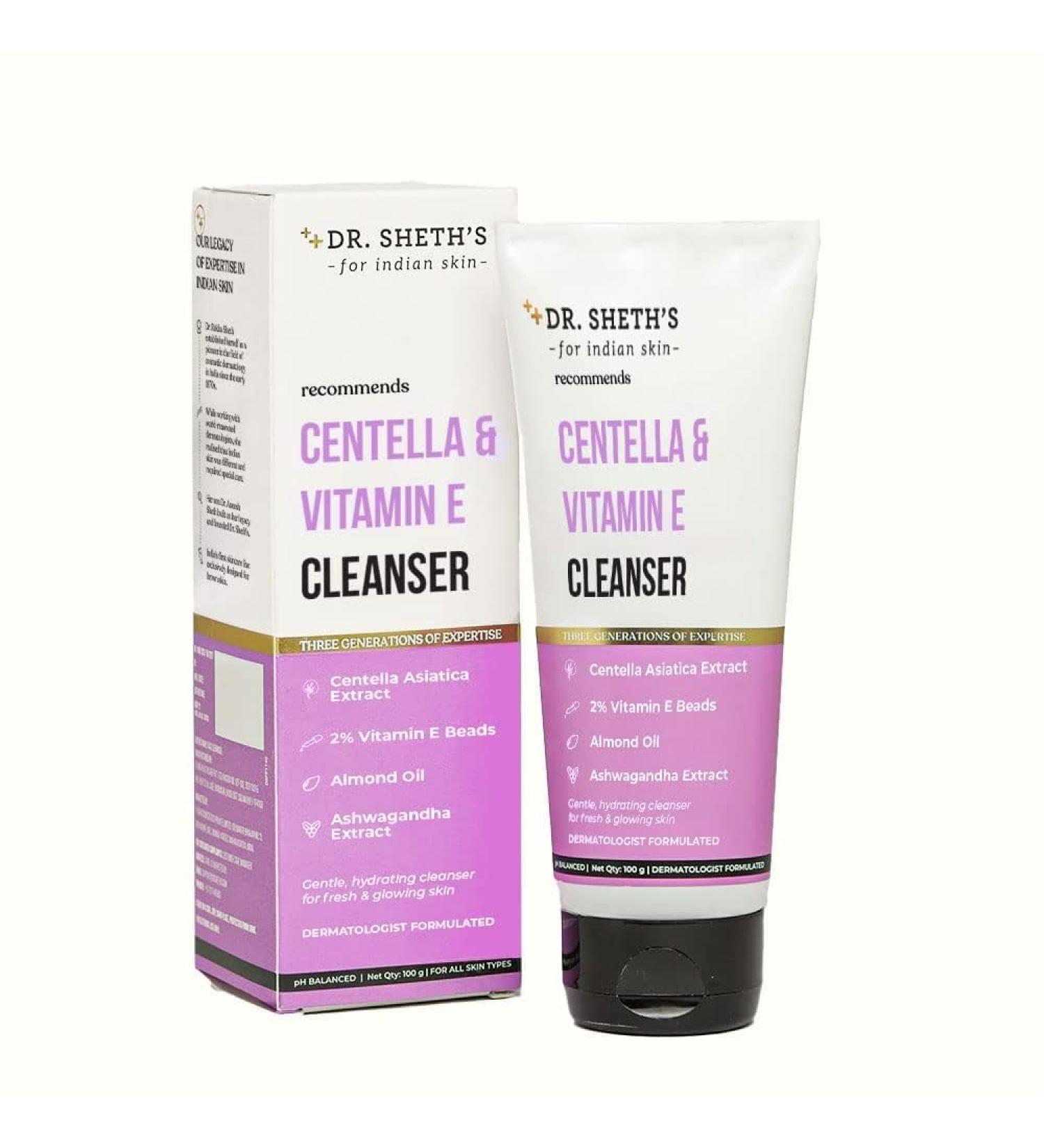Dr Sheth Cleanser | pH Balanced Hydrating Cleanser for All Skin Types | 100 ml - Perfect for Normal Oily & Sensitive Skin - Buy Online on GoSupps.com