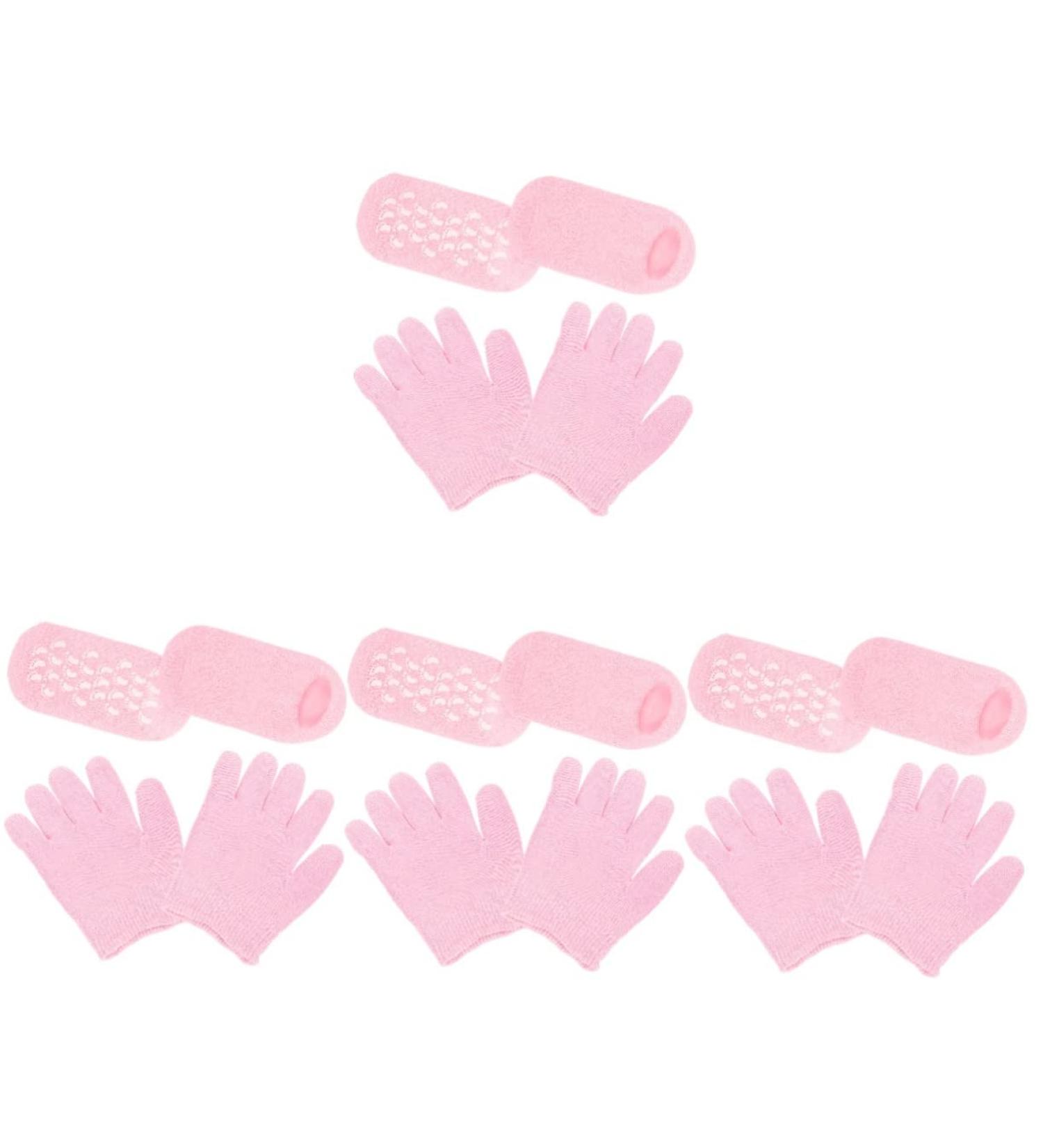 ULTECHNOVO 4 Sets Moisturizing Gloves & Socks Essential Oil Gel Socks Dry Hands Spa Gloves Dry Hands Gloves Moisturizing Socks Household Gel Socks at Night Foot Cream Polyester and Gel Man - Buy Online on GoSupps.com