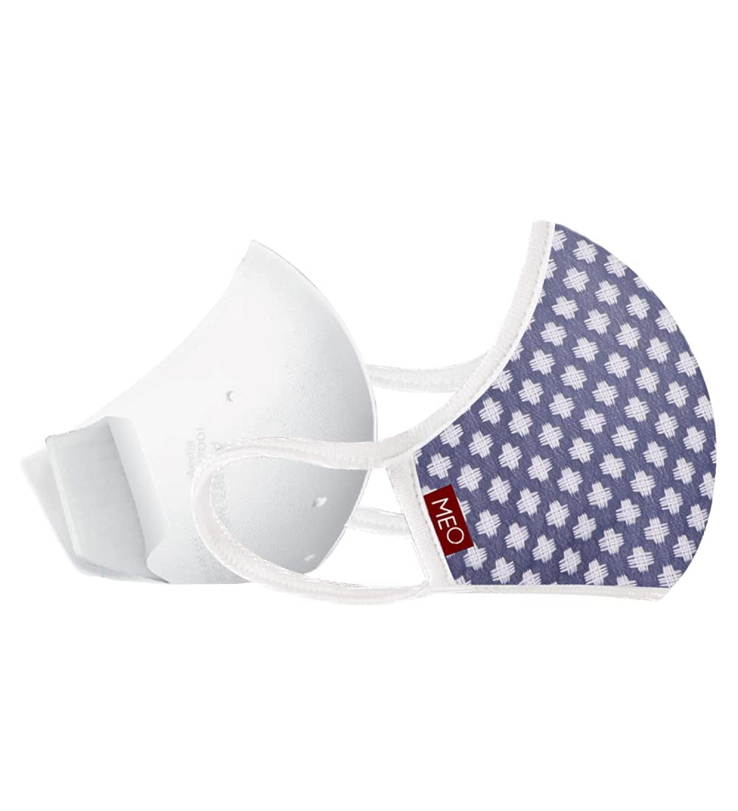 Meo Lite Face Mask - Reusable Washable Breathable & Comfortable | Includes 2 Lite Replaceable Filters (Large Stitch - Buy Online on GoSupps.com
