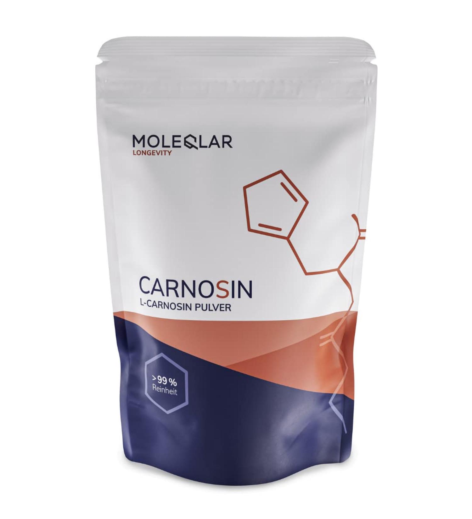  MoleQlar High-dose L-carnosine powder - 30 grams of pure vegan carnosine powder - 1000 mg of L-carnosine per serving - protects against AGEs and ALEs - With measuring spoon - Purity - Buy Online on GoSupps.com