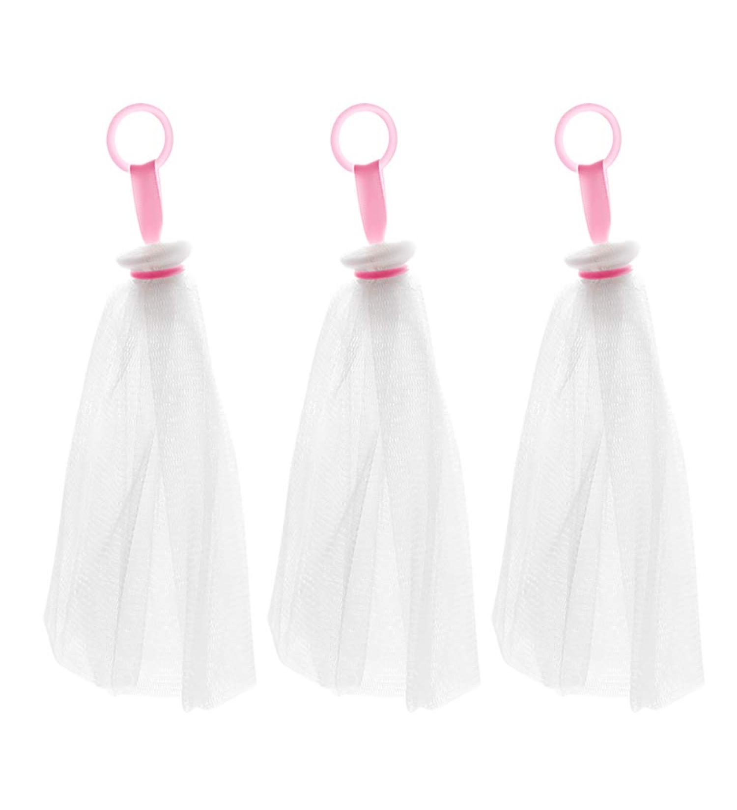 Shop Pieces Foam Net Facial Cleansing Shower Bubble Net - Easy Mesh Bag with Suspension Ring for Luxurious Cleansing - Buy Online on GoSupps.com