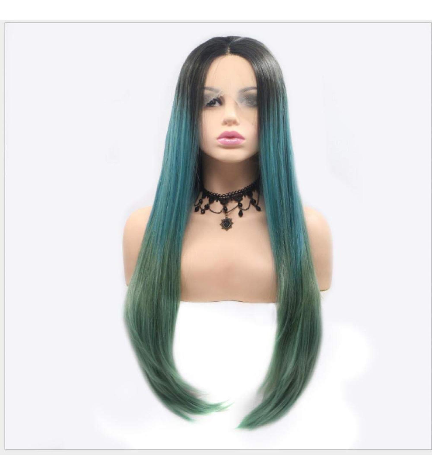 Buy BGHJUE Synthetic Hair Wig with Natural Bangs & Highlights - Fluffy Green Pixie Cut for Women - Buy Online on GoSupps.com