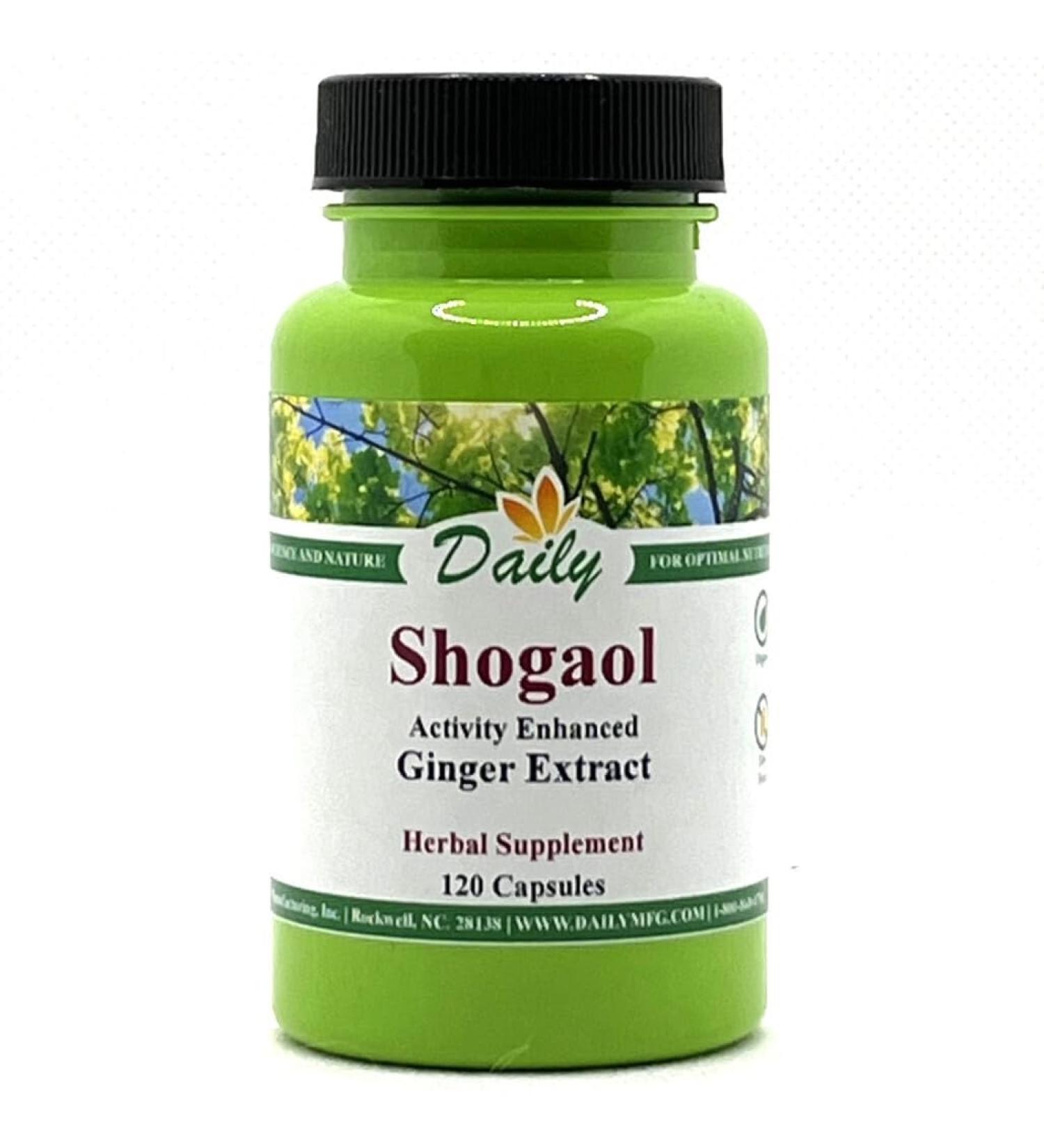 Daily Manufacturing 6-Shogaol (derived from 6-gingerol Non-GMO Ginger Extract) 120 Vegetarian Capsules - Buy Online on GoSupps.com