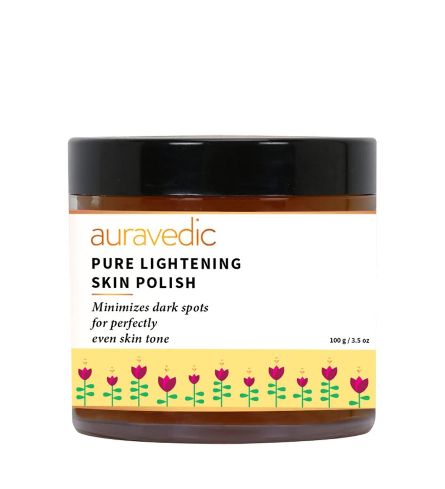 AURAVEDIC Pure Lightening Skin Polish with Sandalwood & Turmeric - Gentle Exfoliation - Buy Online on GoSupps.com