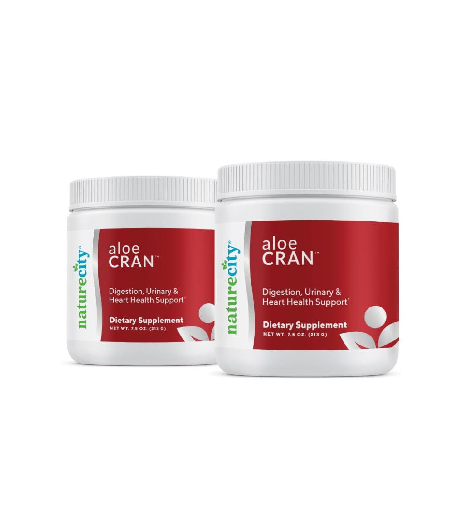 NatureCity AloeCran Sugar Free Drink Mix Supplement | Pure Aloe Vera Cranberry Powder & Dietary Fiber| Unsweetened Cranberry Concentrate | Supports Digestive Urinary & Metabolic Health | 60 Servings 15.03 Ounce (Pack of 1) - Buy Online on GoSupps.com