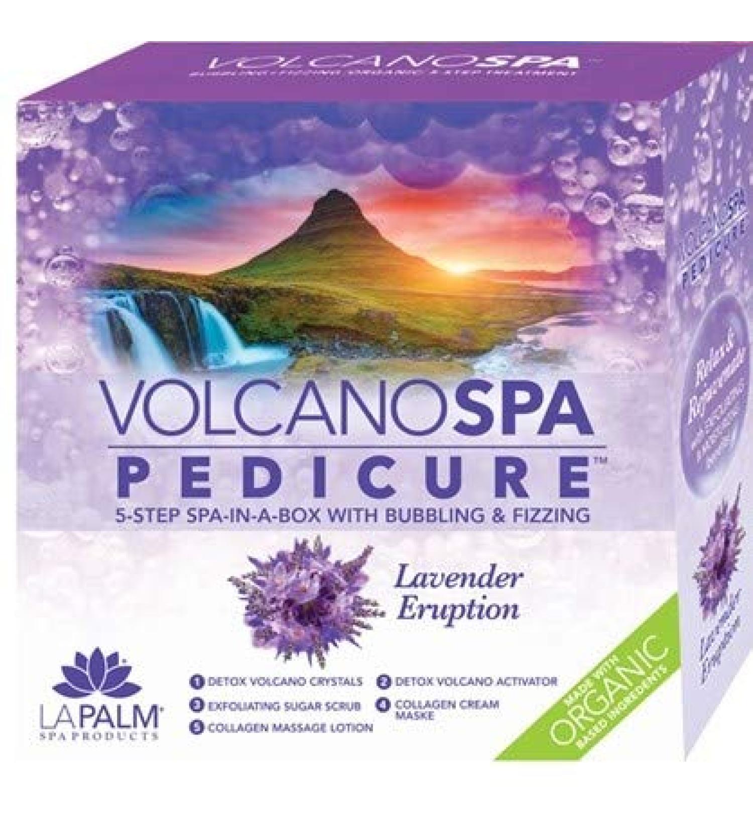 La Palm Volcano Spa Bubbling + Fizzing Organic 5-Step Treatment - Lavender (1 pack)