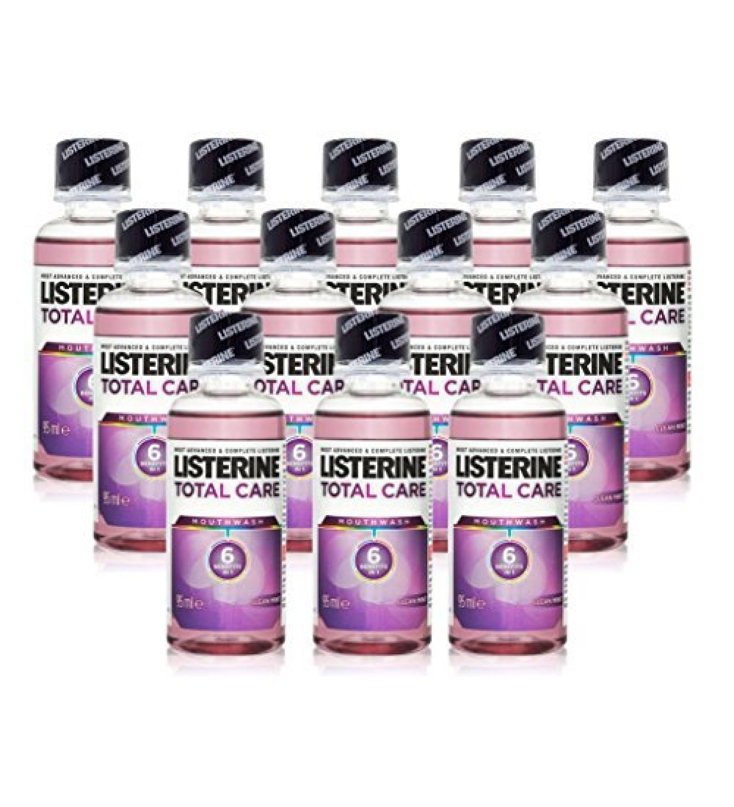 12X LISTERINE TOTAL CARE MOUTHWASH CLEAN MINT 6 BENEFITS IN 1 95ML TRAVEL SIZE 95 ml (Pack of 1)