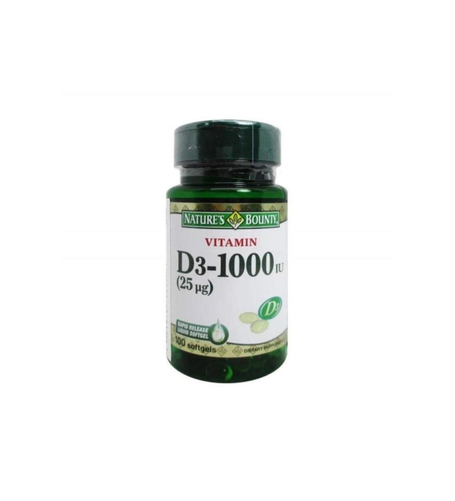 Nature's Bounty Vitamin D3 1000 IU Immune Health 120 Softgels ( Pack of 1 ) - Buy Online on GoSupps.com