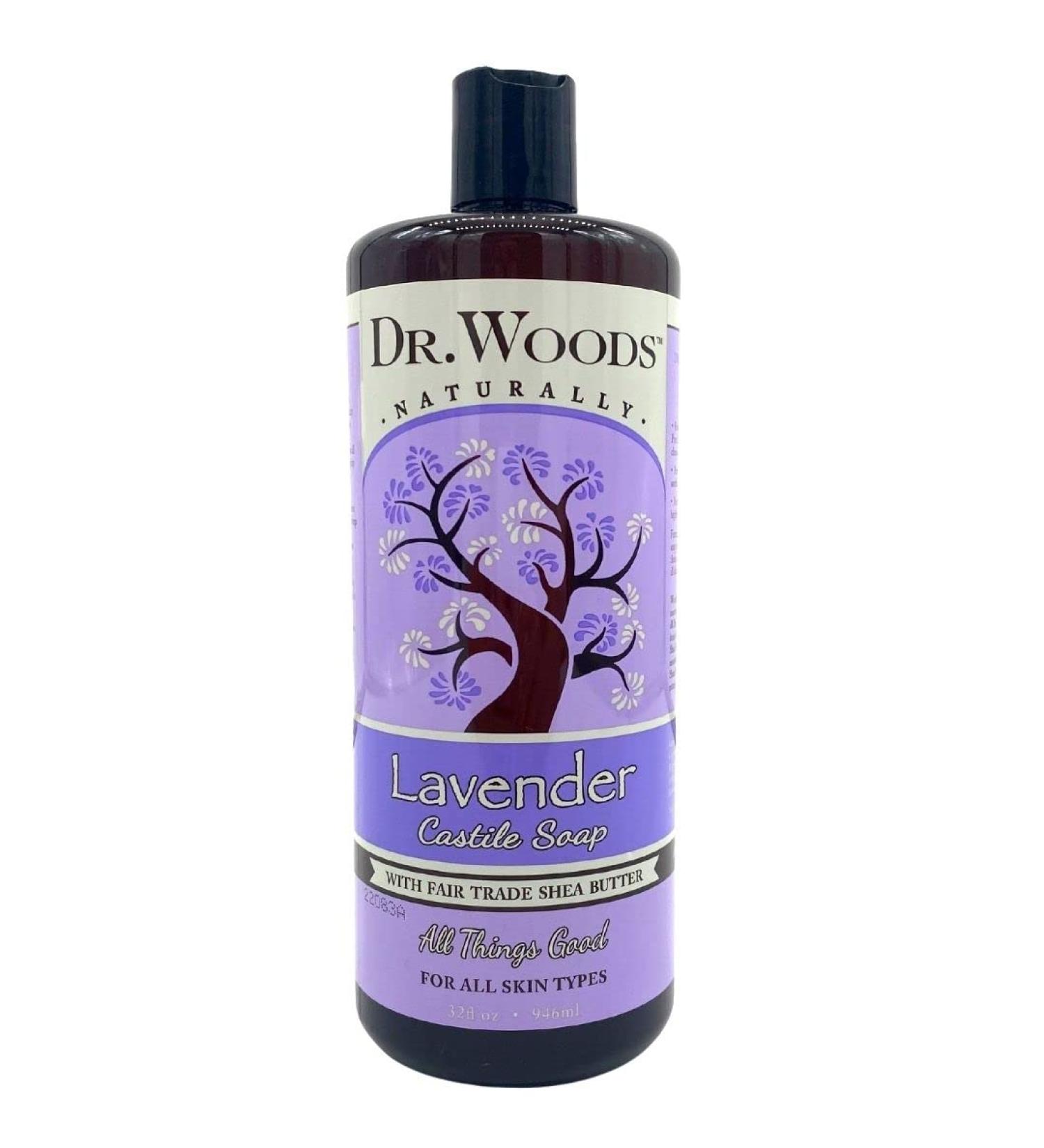 Dr. Woods Lavender Castile Soap 32oz with Organic Shea Butter - Pure & Gentle - Buy Online on GoSupps.com