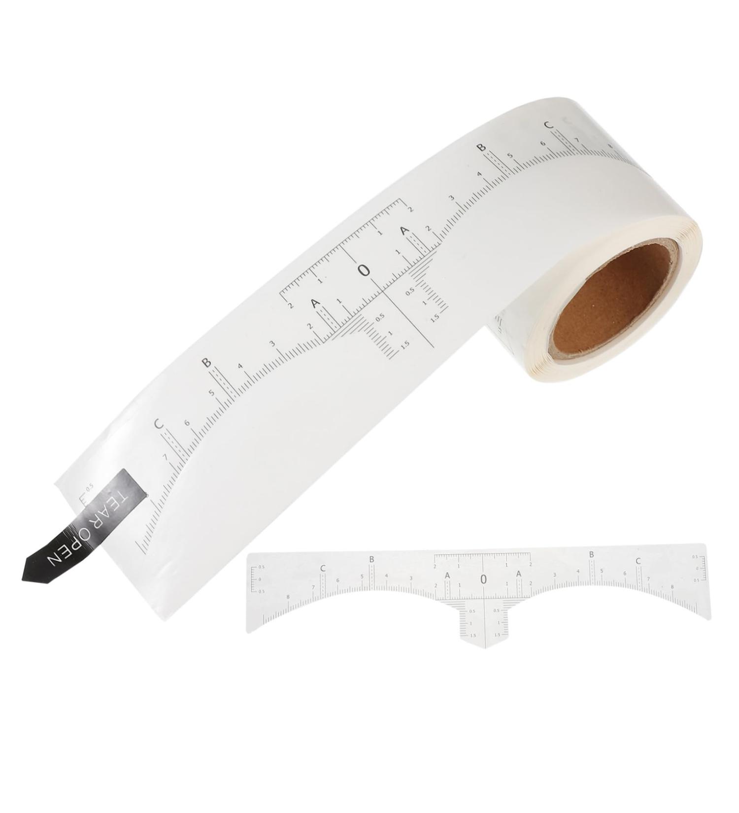 NOLITOY 2 rolls Eyebrow Scale Stencil Woman Guide Disposable Tool Adhesive White Brow Practical of 5X5.8X5.8X4.9CMx2pcs White 1x2pcs - Buy Online on GoSupps.com