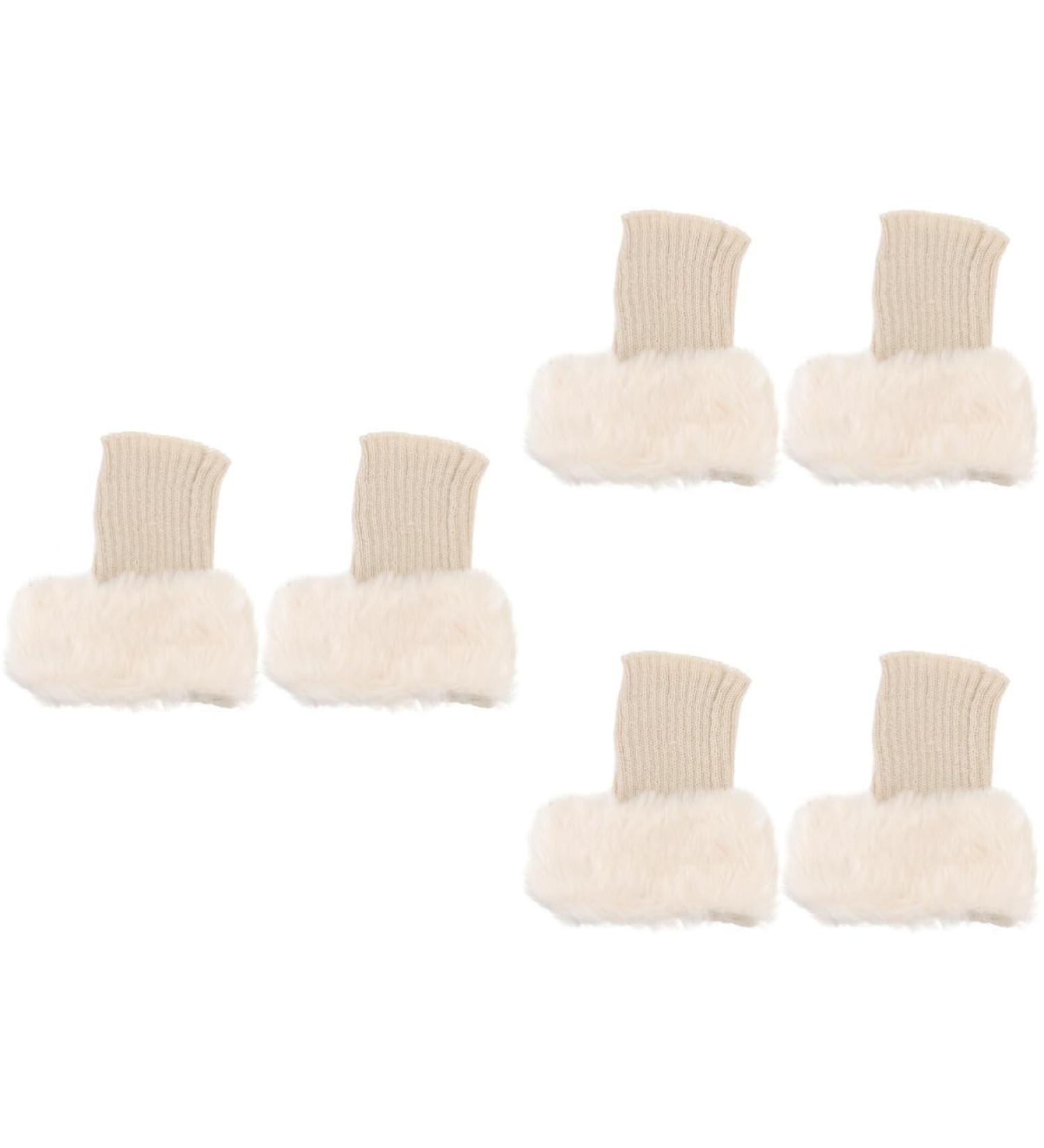 Buy Toddmomy 3 Pairs Winter Fur Boot Covers - Knitted Boot Cuffs & Furry Ankle Warmers for Ultimate Warmth & Style - Buy Online on GoSupps.com