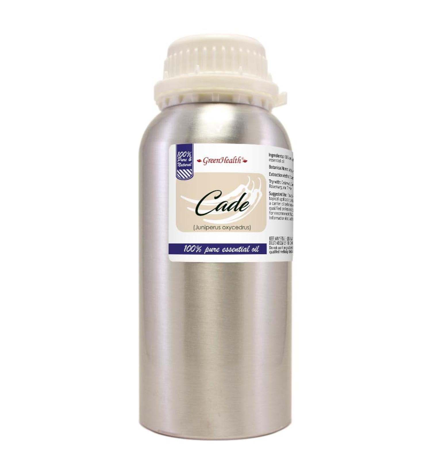 Cade 16 fl oz (473 ml) Aluminum Bottle w/Plug Cap 100% Pure Essential Oil GreenHealth - Buy Online on GoSupps.com