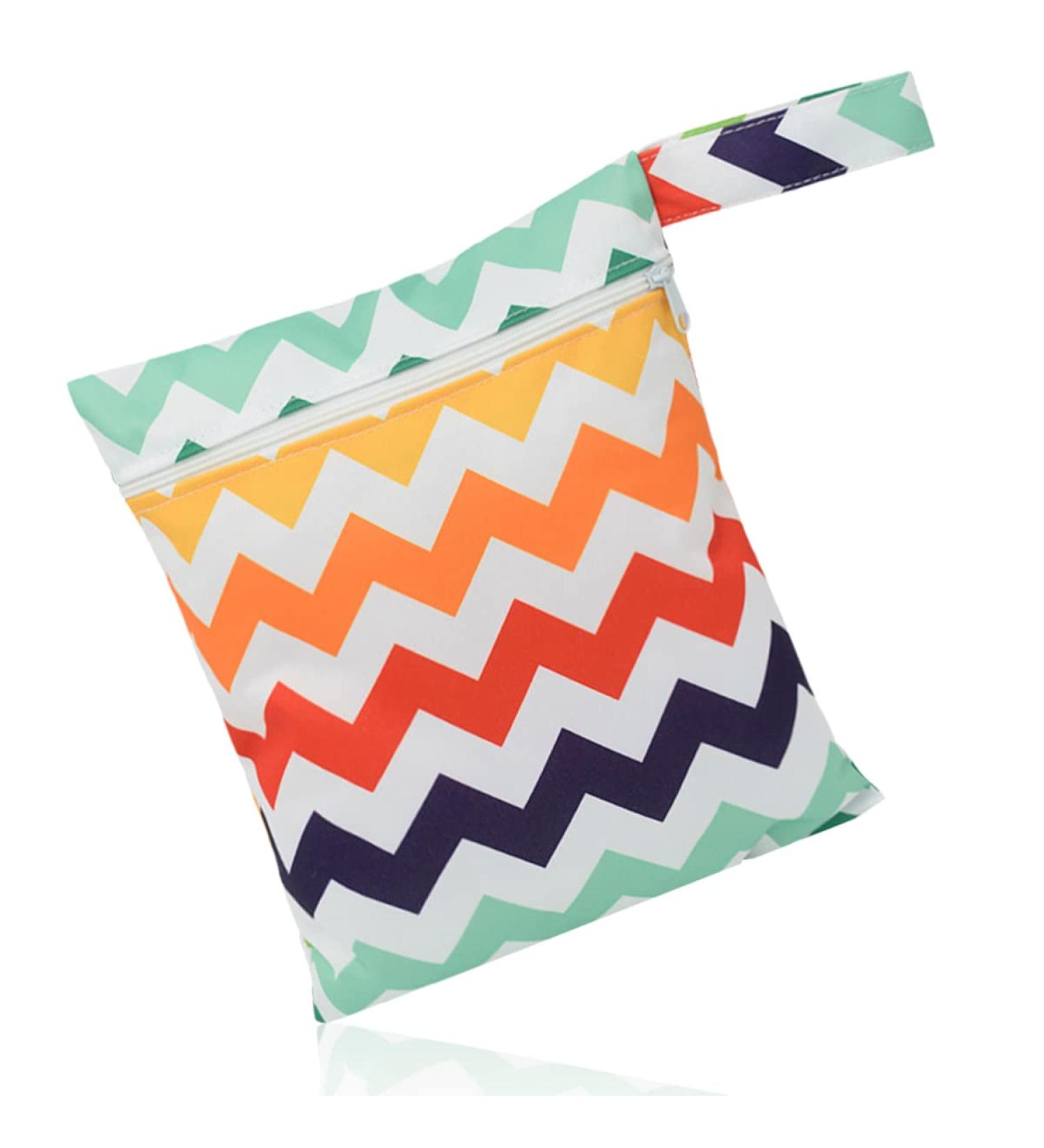 Jagowa Baby Wet Bag - Waterproof Portable Diaper Swimsuit Storage (Wave Pattern) - Buy Online on GoSupps.com