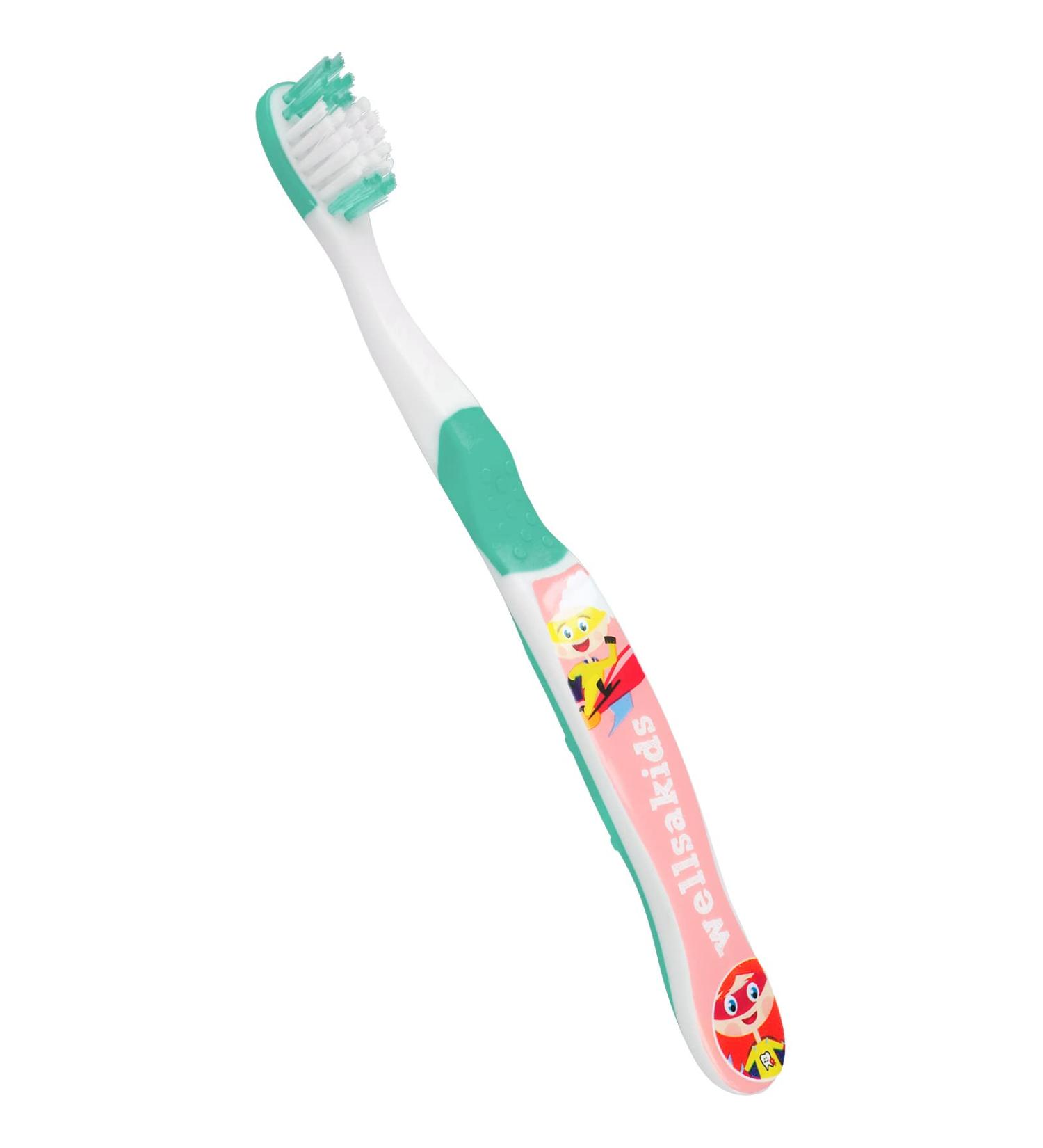 Wellsamed Wellsakids Children's Toothbrush - Pack of 6 for Ages 3-7 | Best Kids Oral Care - Buy Online on GoSupps.com