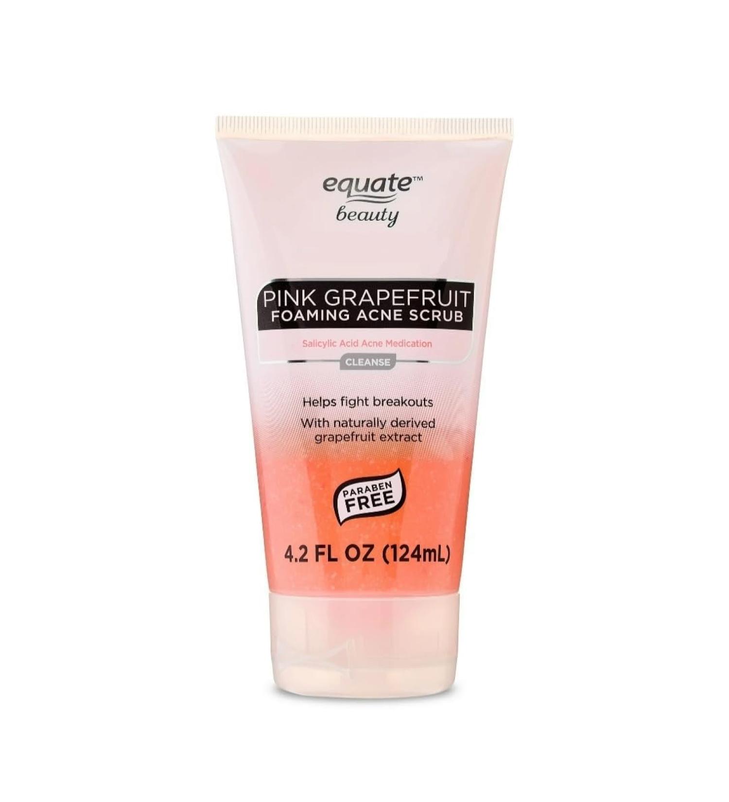 Beauty Pink Grapefruit Foaming Acne Scrub with Salicylic Acid Paraben Free 4.2 Fl Oz