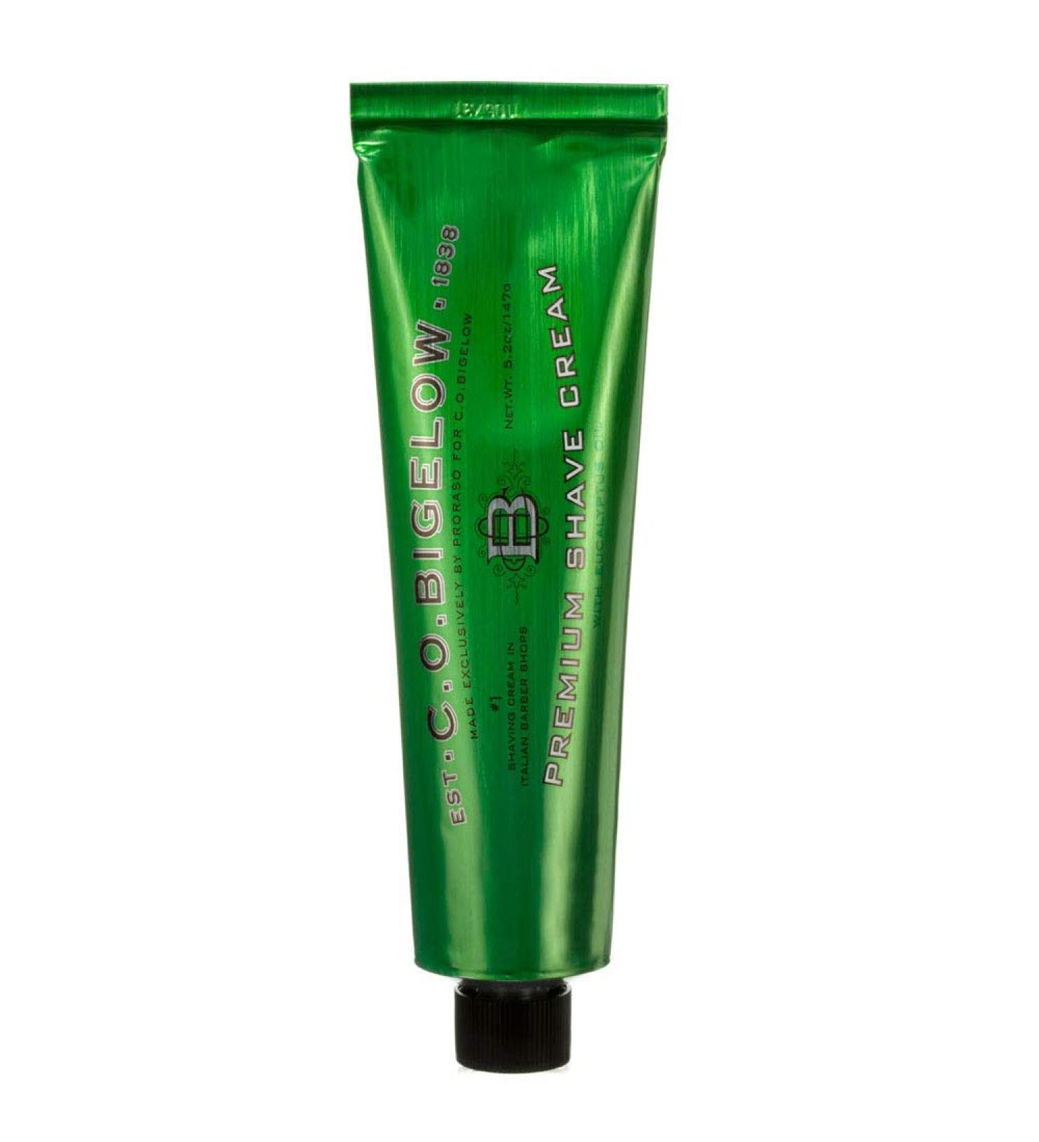 C.O. Bigelow Men's Shaving Cream - Premium Eucalyptus & Coconut Oil Formula for Razor Burn Prevention - 5.2 Oz - All Skin Types - Buy Online on GoSupps.com