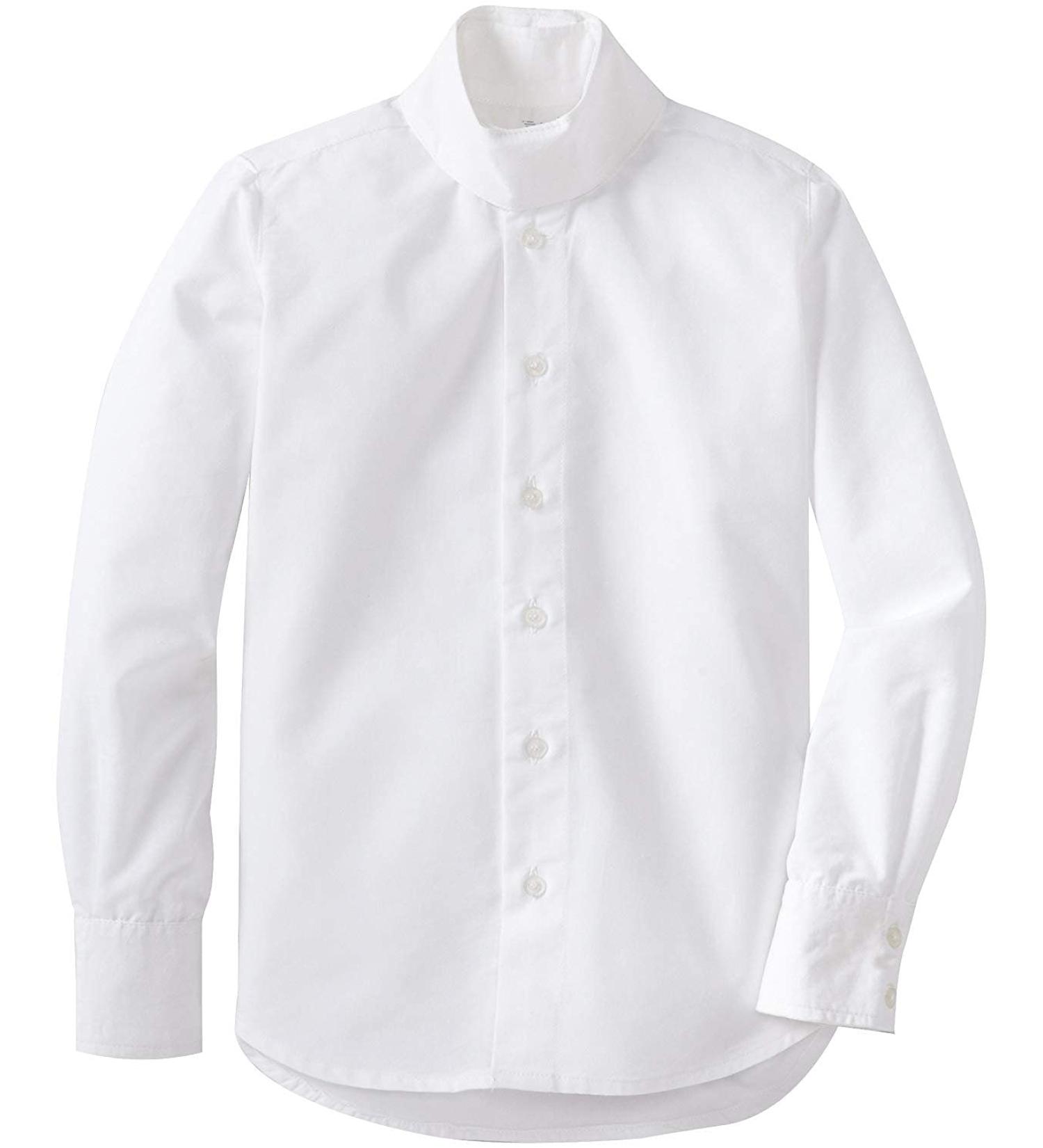 TuffRider Girl's Starter Long Sleeve Show Shirt 14 White