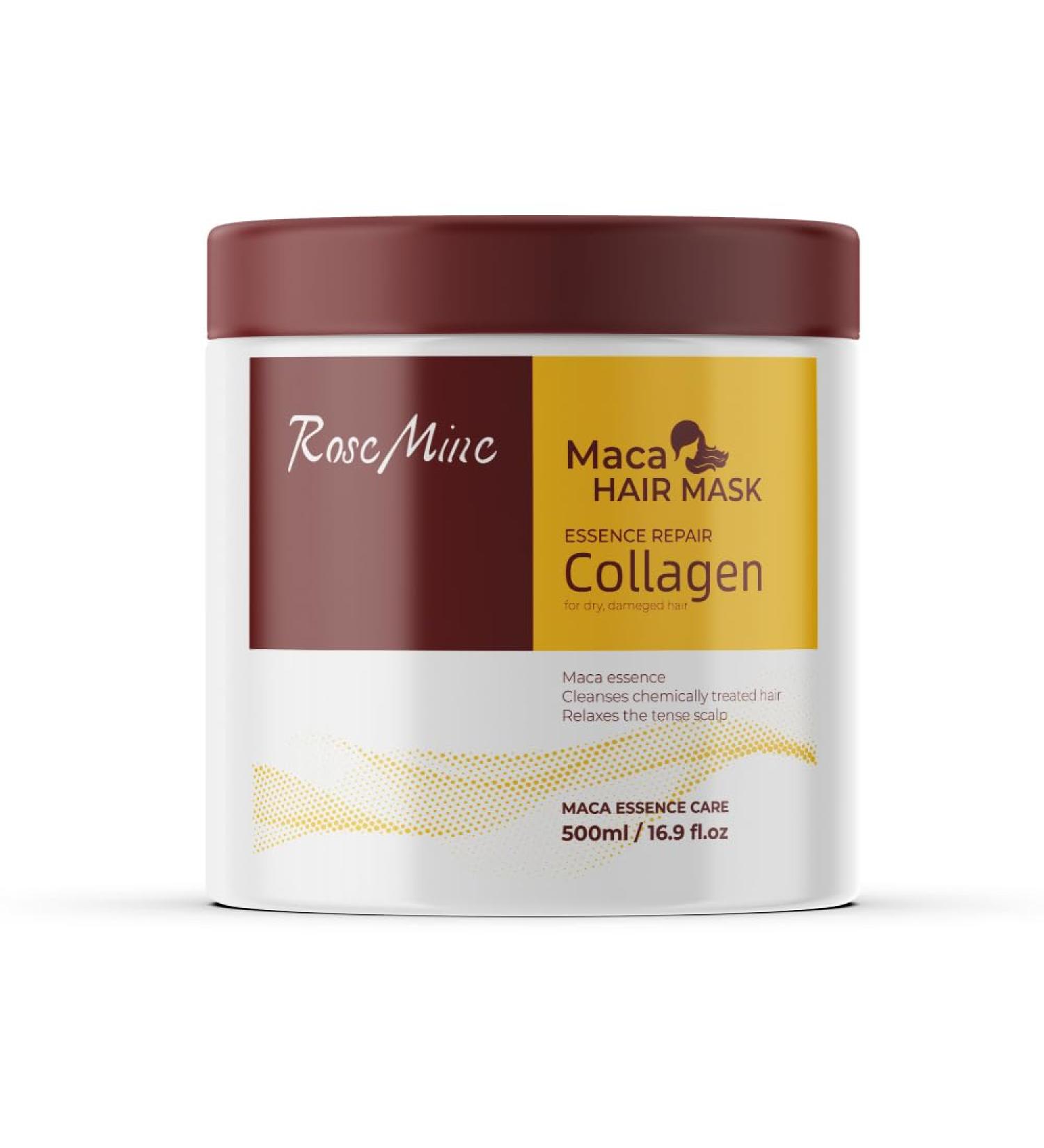 MACA Collagen Hair Repair Mask | Deep Conditioning for All Hair Types | 16.9 fl oz - Revitalize Dry Damaged Hair - Buy Online on GoSupps.com