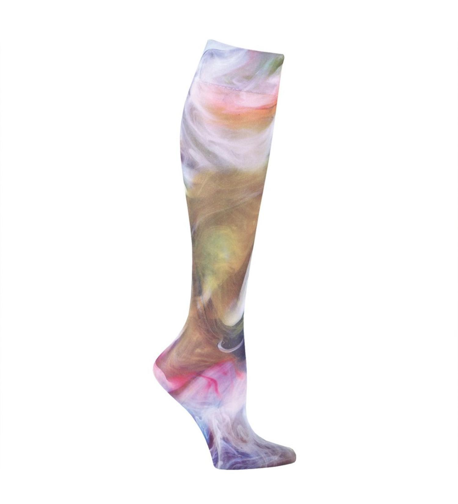 Celeste Stein Women's Mild Compression Knee High Stockings - Smoke and Mirrors