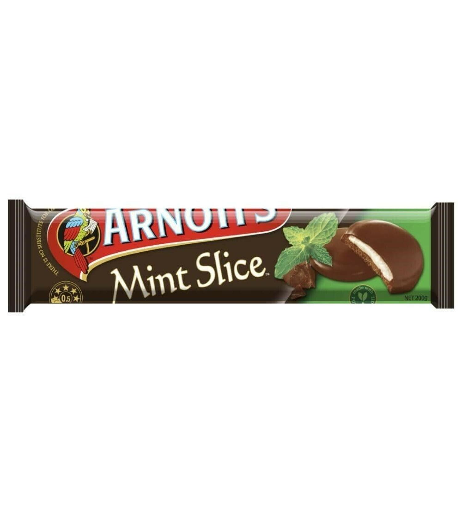 Arnotts Chocolate Mint Slices 200g