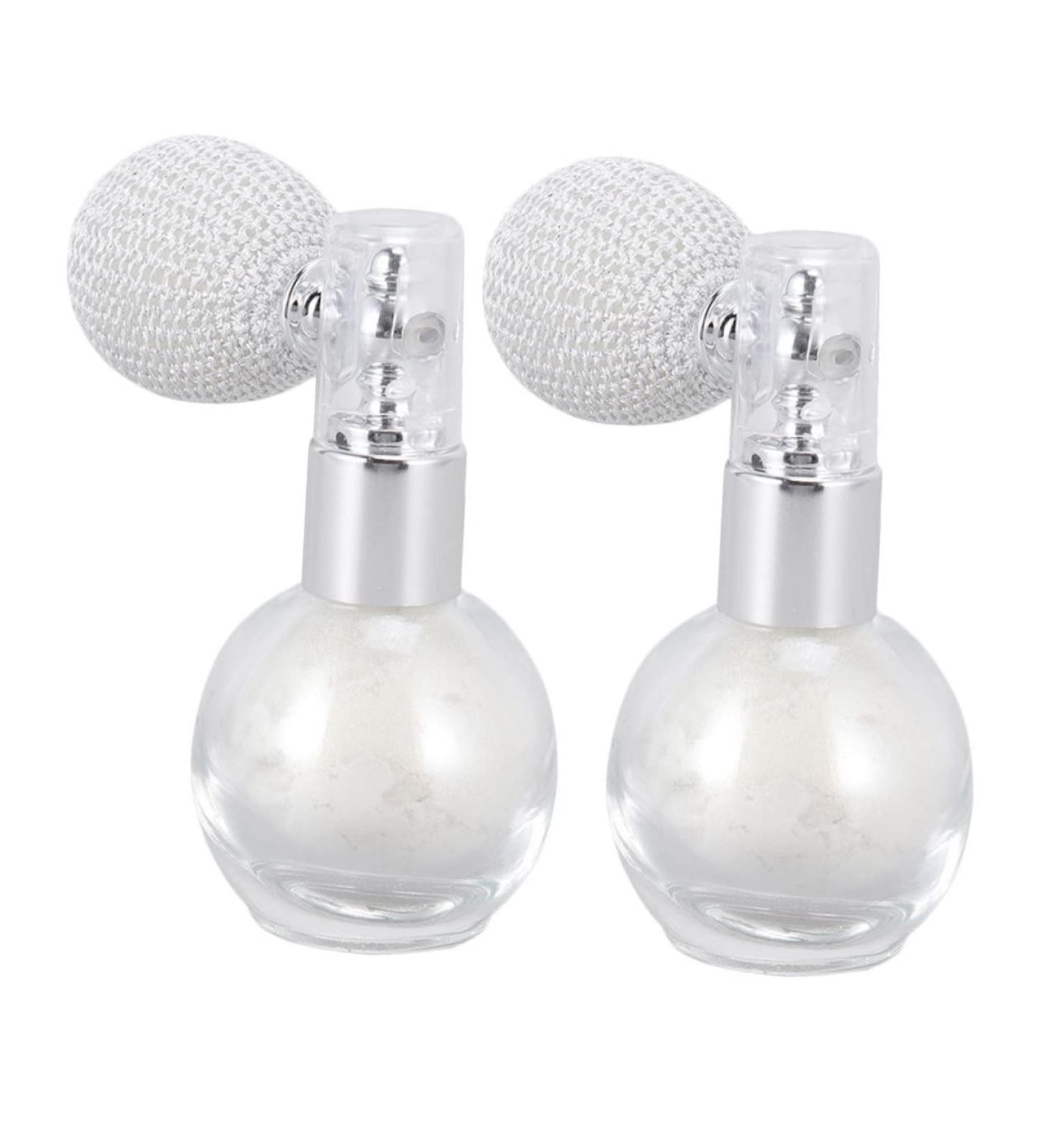 TOVINANNA 2pcs Spray Glitter Hair Powder Highlighters Pink Bow Headband Perfume Bottle Brighten Setting Powder White 7.5x6cm - Buy Online on GoSupps.com