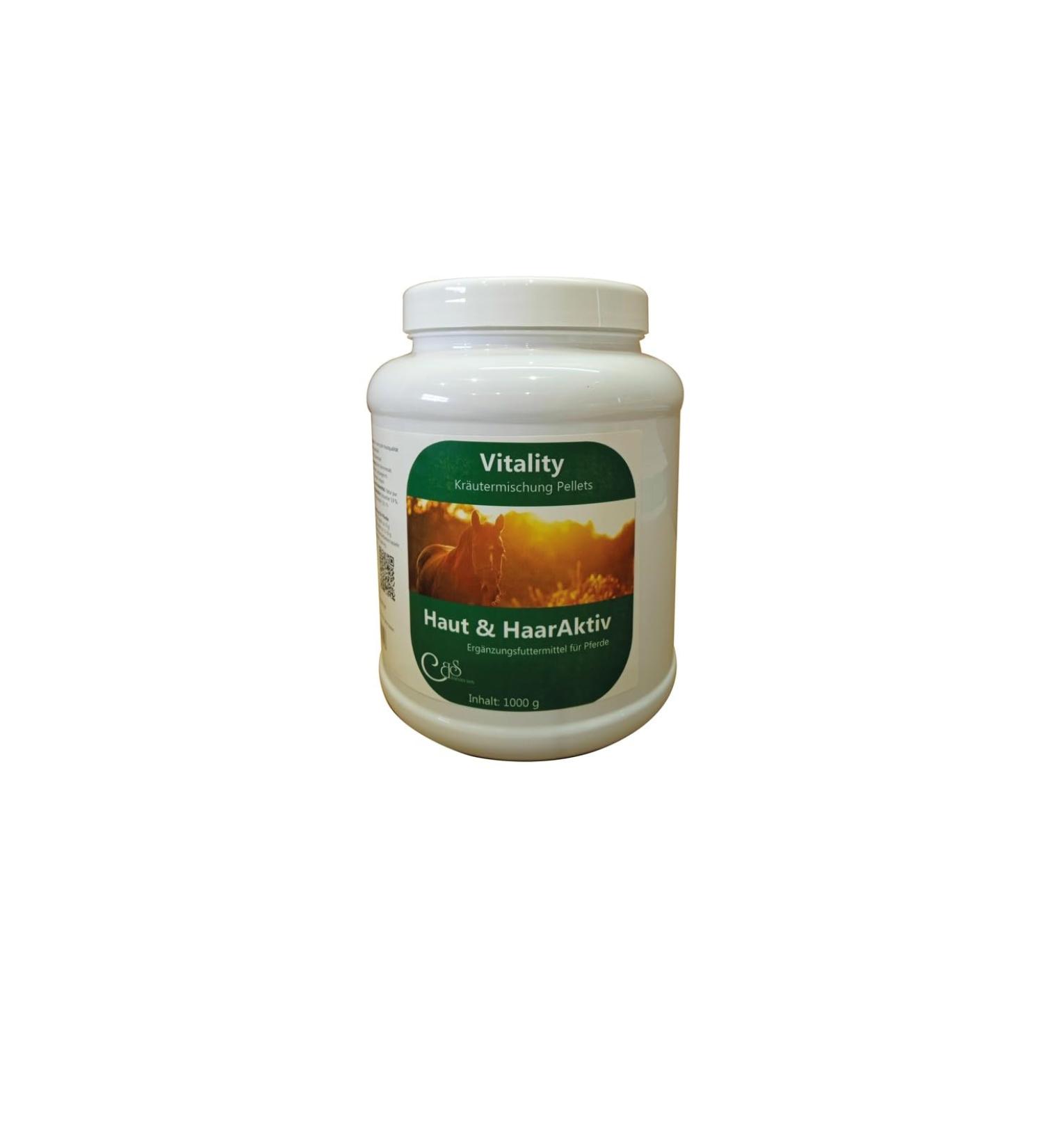 Herbal Mixture Vitality Skin & Hair Active Pellets for Horses - Grain-Free Coat Change & Mud Fever Relief | Barbara Seitz 1000g - Buy Online on GoSupps.com