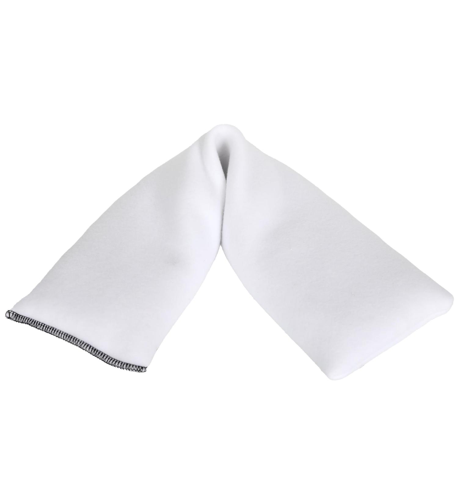 Microwavable Lavender Wheat Bags Plain Fleece Microwave Heat Pack for Back Neck Joints and Shoulder Pain Relief 44cmx13cm (White) Plain Fleece White - Buy Online on GoSupps.com