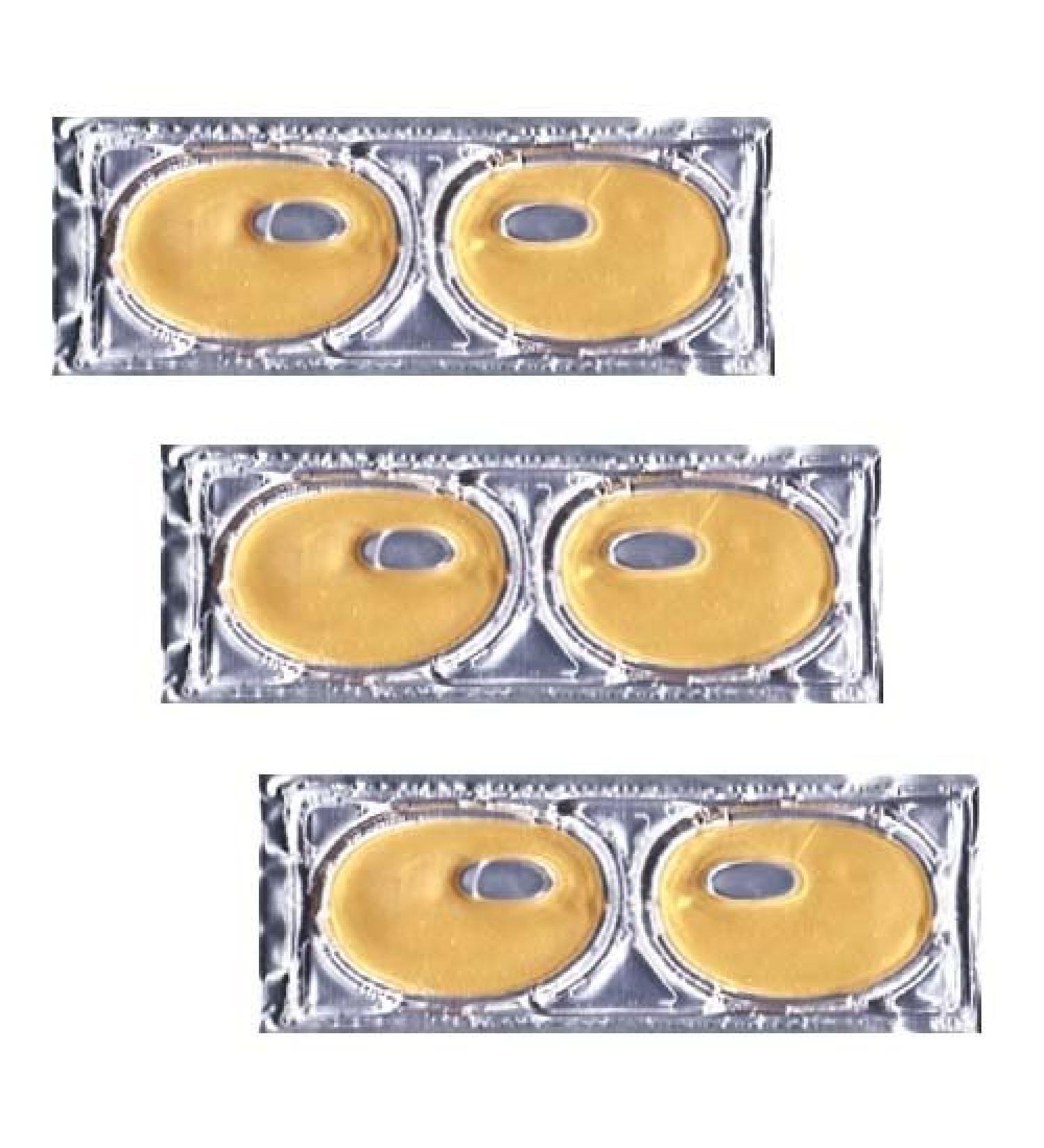 Set of 3 AURUM collagen and gold powder masks, special for EYE contours