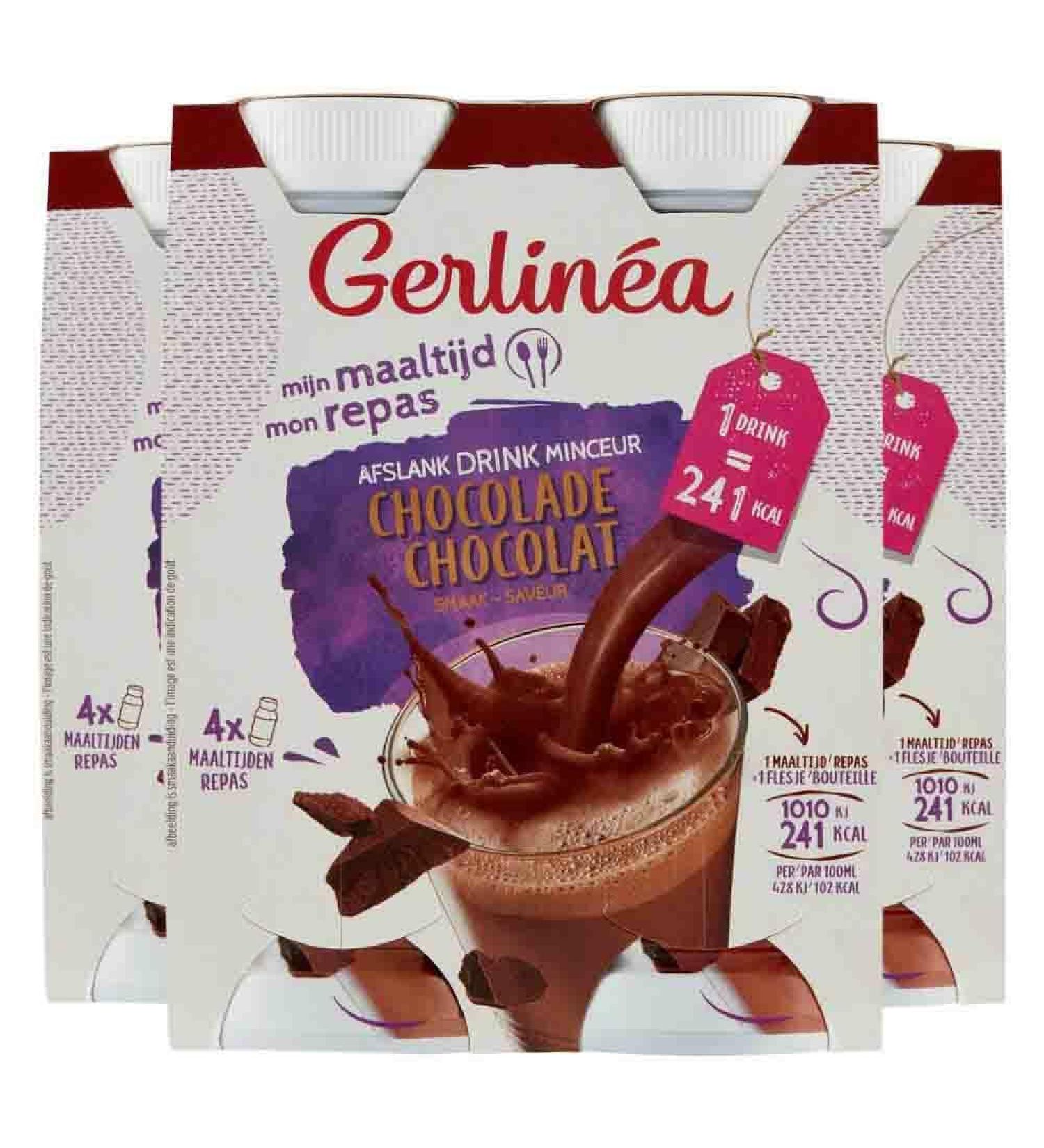 Gerlineac a 3x Gerlinea My Meal Slimming Drink Chocolate 4 x 236 ml