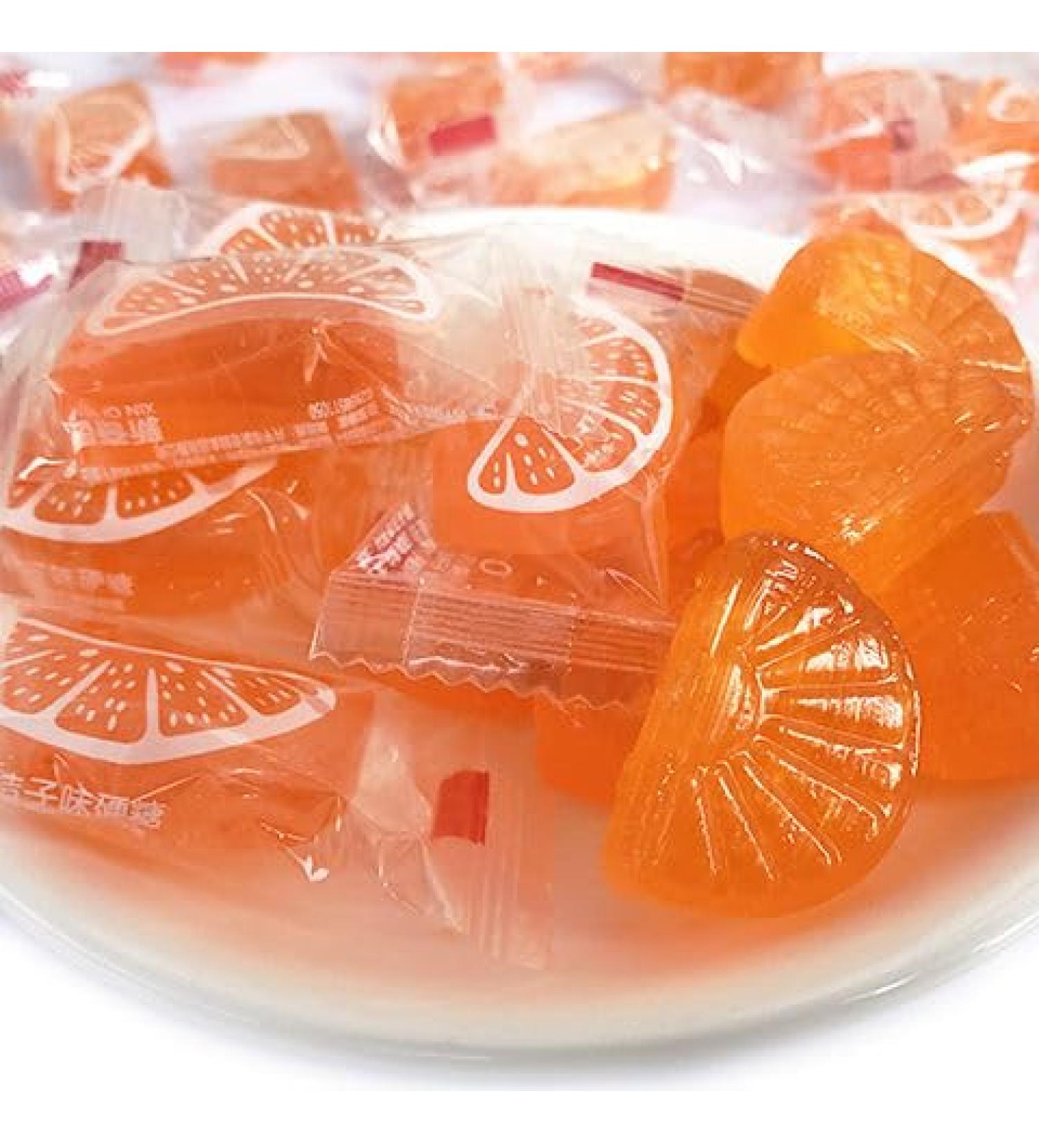 Sour and Sweet Fruit Orange Flavor Toffee Orange Hard Candy Chewing Candy Preserved Fruit Sweets Snacks Candy Snacks Wedding Candy Desserts Casual Snacks gift pack (250g (about 30 pieces)) - Buy Online on GoSupps.com