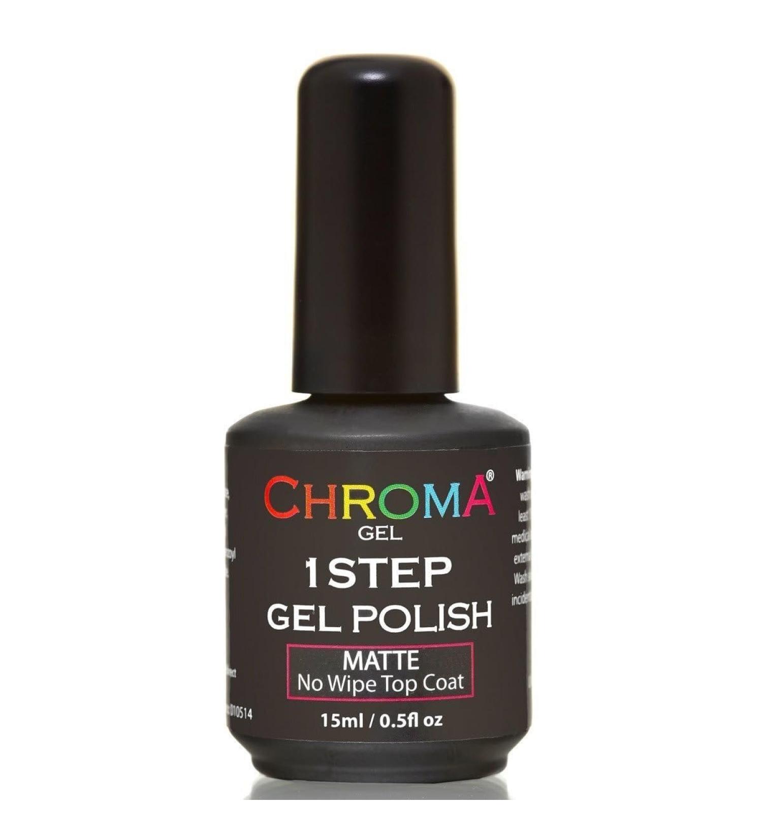 Chroma Gel 1 Step Gel Polish - Matte No Wipe Top Coat
