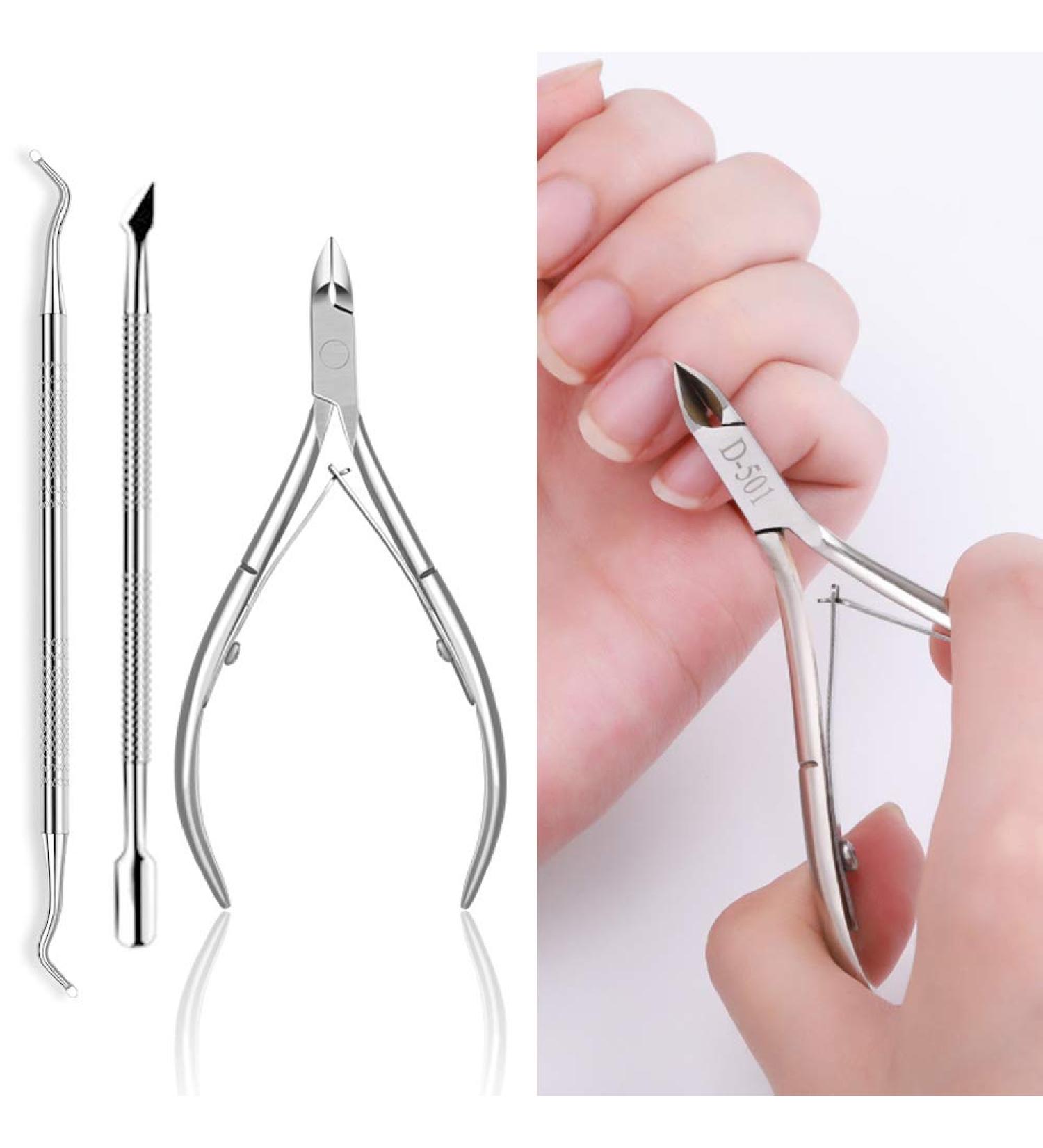 Premium Huture Haubzangen Short Corner Lifter & Nail Shaver Set - Stainless Steel Manicure & Pedicure Tools Kit - Buy Online on GoSupps.com