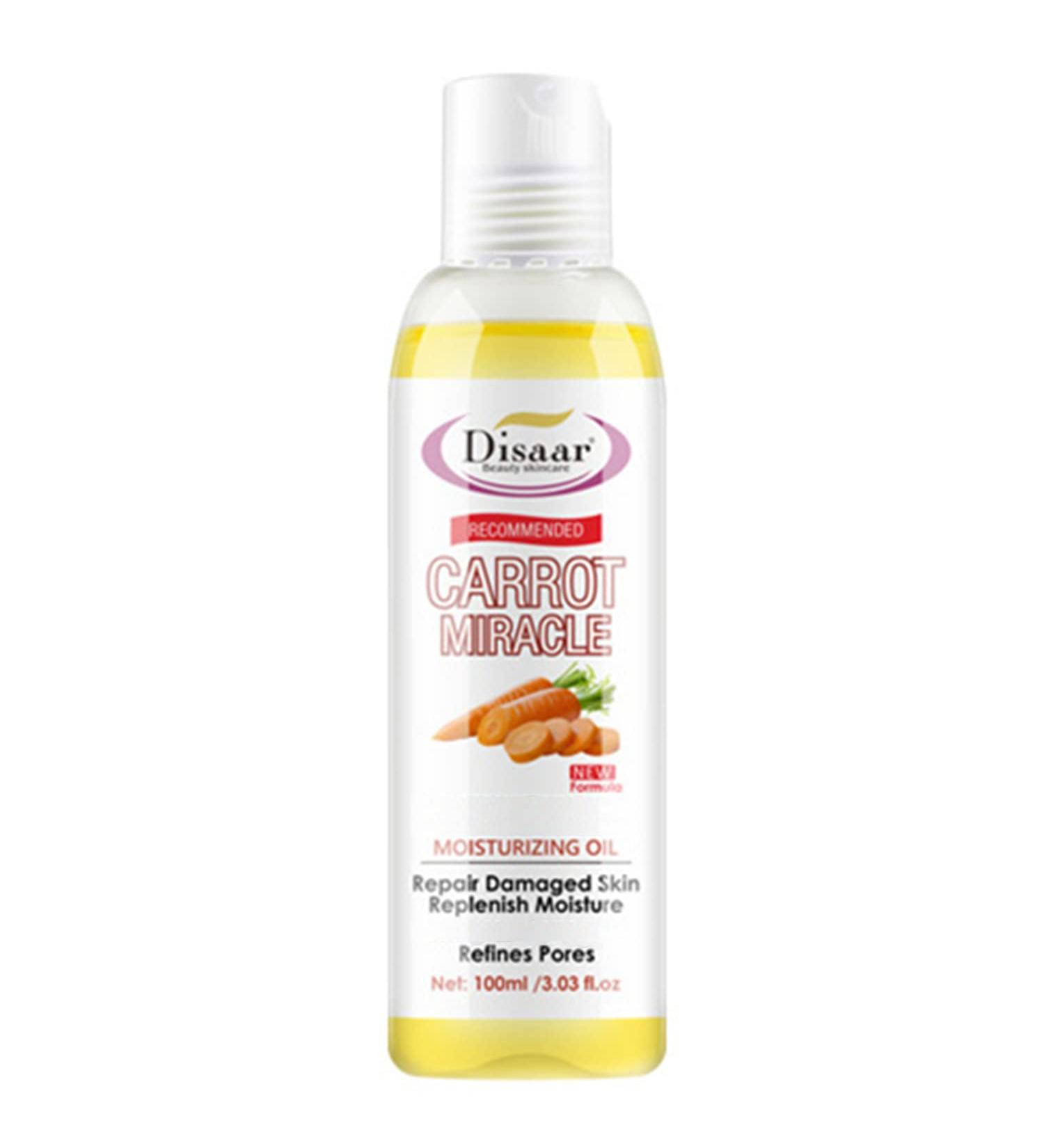 DISAAR Beauty Carrot Moisturizing Oil Repair Skin Replenish Moisture Refines Pores Easy Absorbs 100ml/3.03fl.oz - Buy Online on GoSupps.com