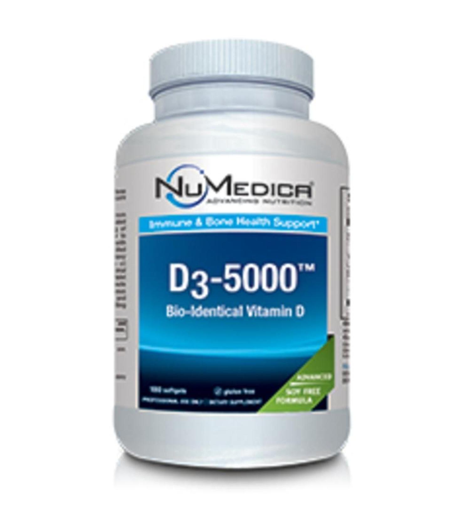 Numedica - D3 5000 Large - Vitamin D3 - 180 softgels Standard Packaging