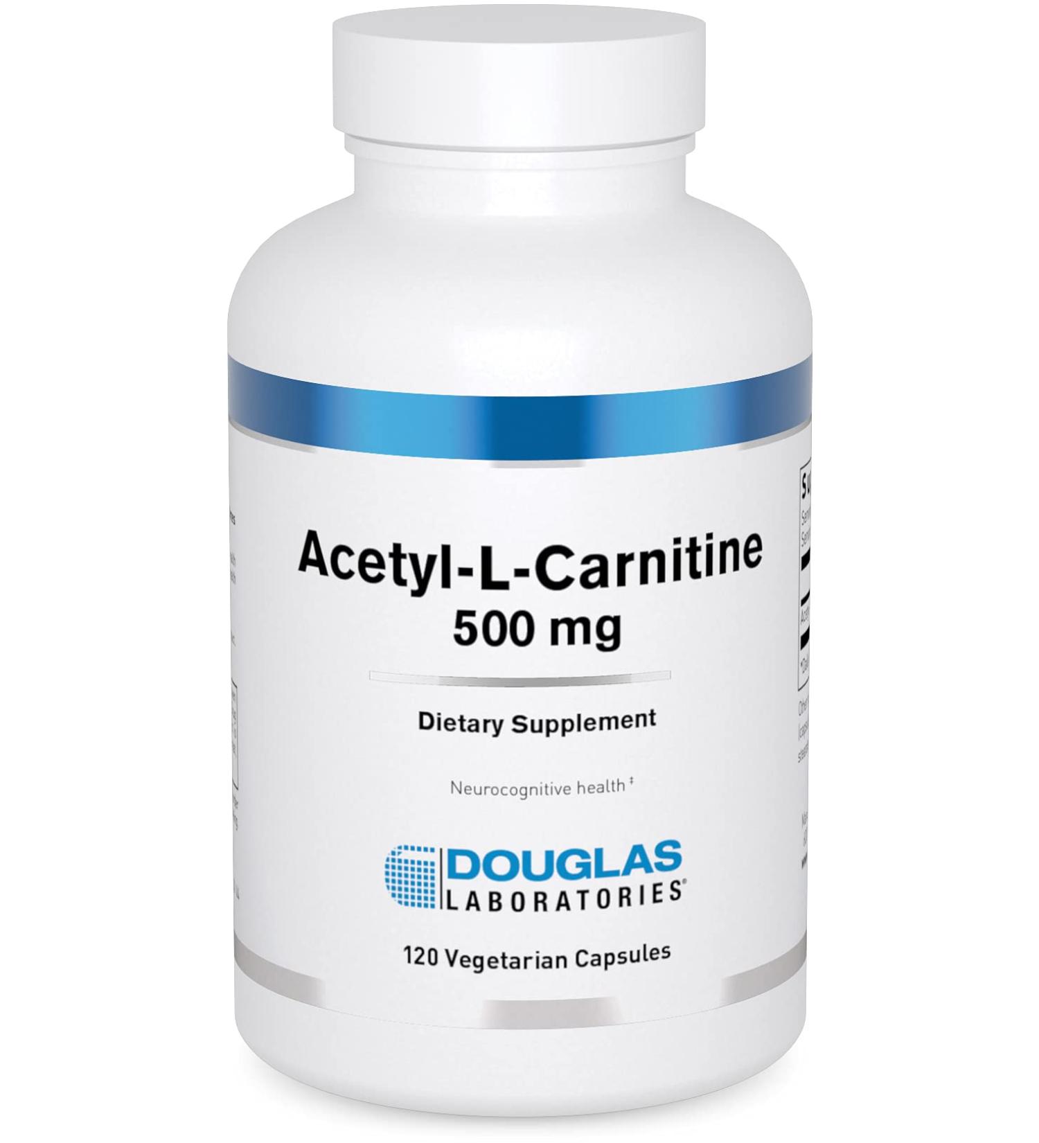 Douglas Laboratories Acetyl L-Carnitine 500mg | Promotes Brain and Nerve Health in Aging | 120 Capsules - Buy Online on GoSupps.com