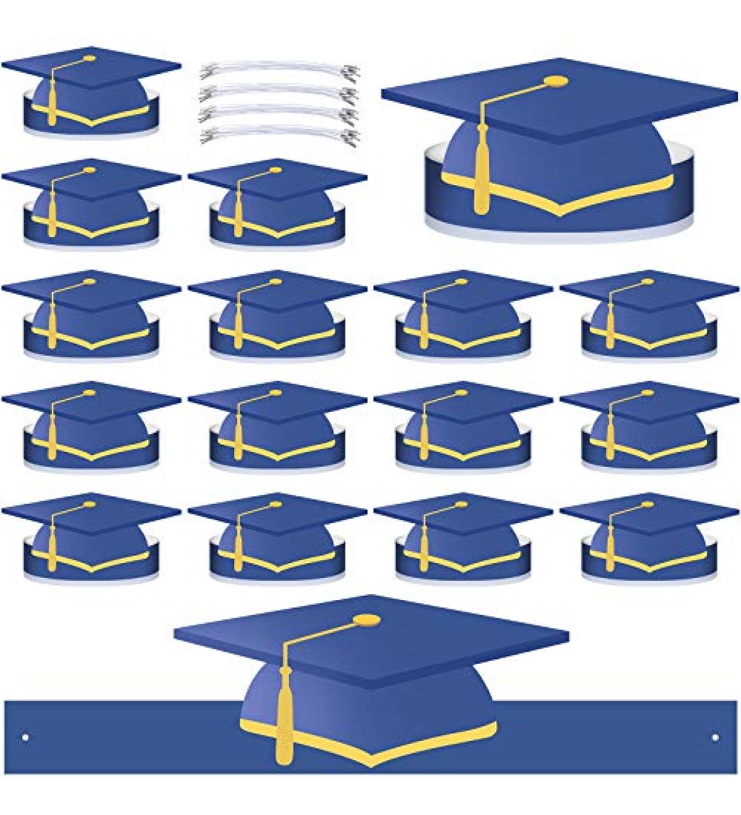40-Piece Adjustable Blue Paper Graduation Crowns for Kids - Buy Online on GoSupps.com