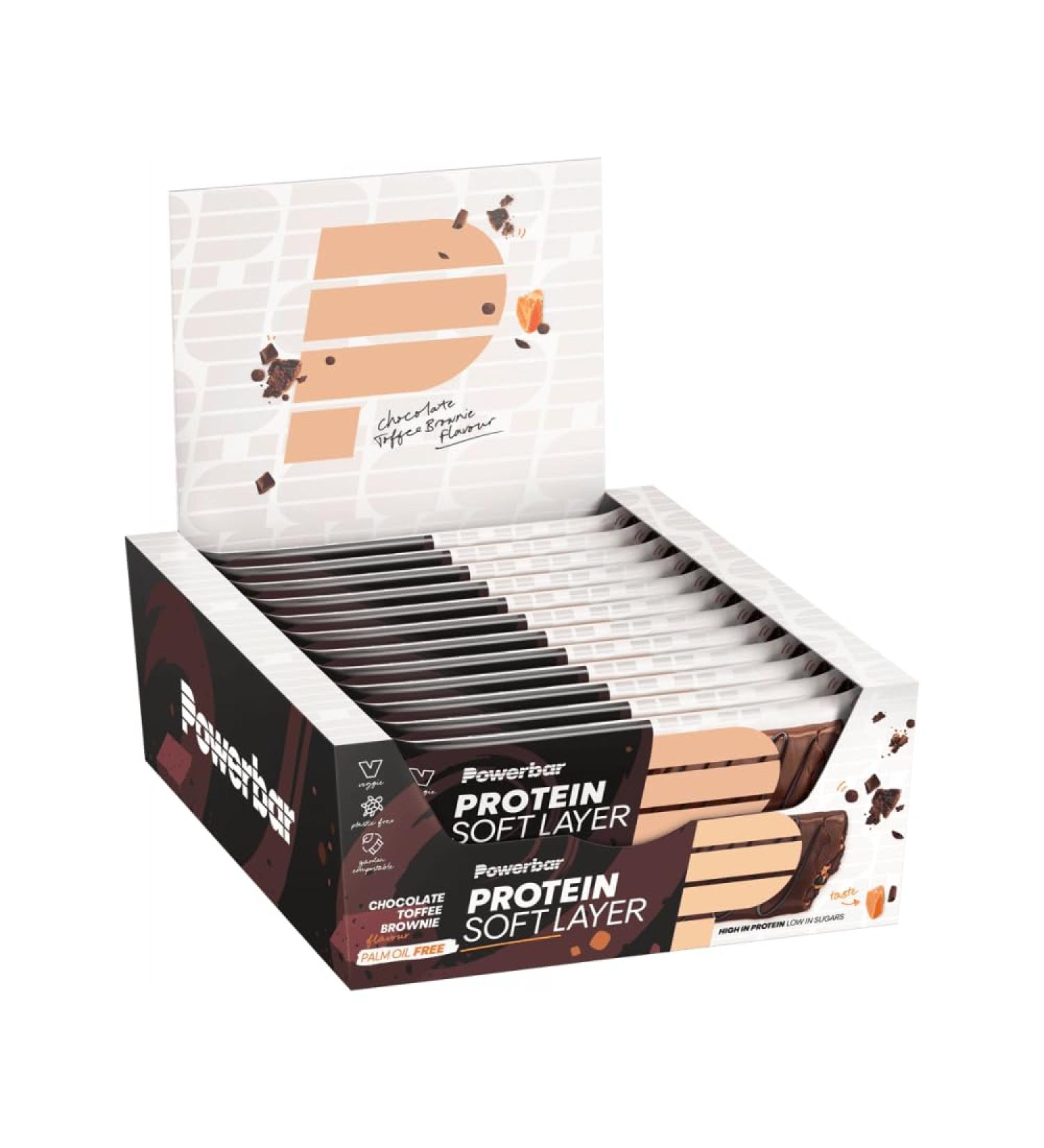 Powerbar - Protein Soft Layer - Vanilla Toffee - 12 x 40 g - High in protein - Palm oil free - Buy Online on GoSupps.com