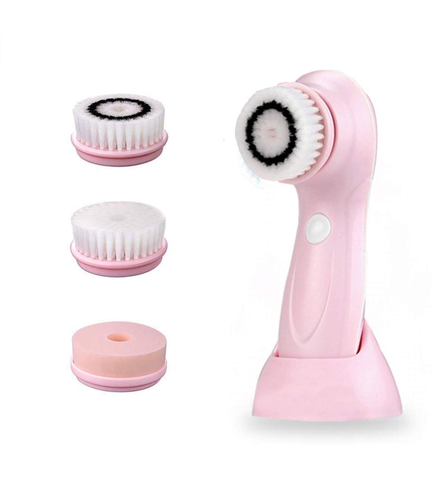 3 in 1 Waterproof Electric Facial Cleansing Brush - Rechargeable Face Spin Brush Set for Deep Cleansing & Exfoliating - Advanced Face Spa System - Buy Online on GoSupps.com