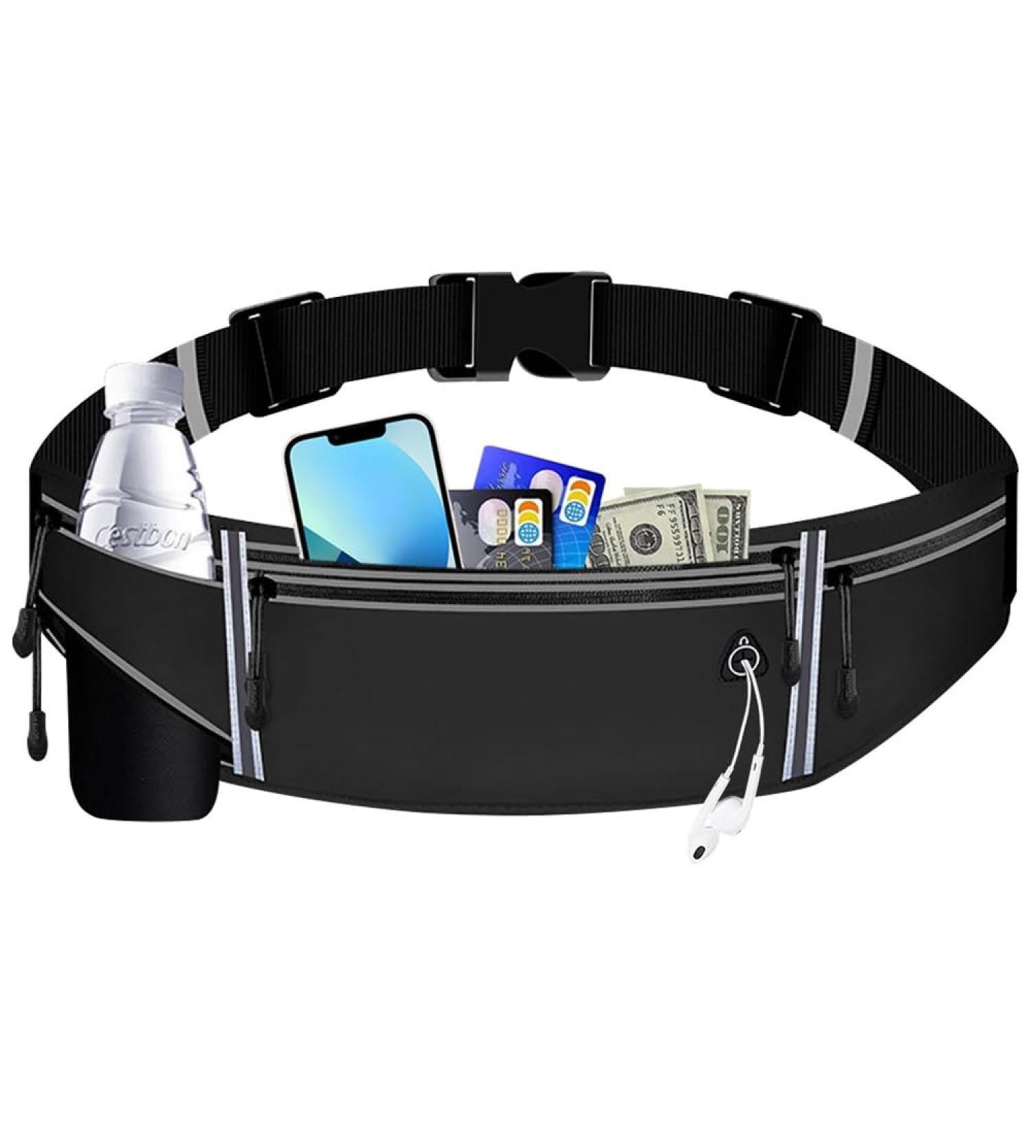 Buy Sltaxar GU Sports Belt Bag - Waterproof Running Belt for Mobile Phones Under 7.5in | Ideal for Men & Women | Insulin Pump Pocket | Reflective & Lightweight - Buy Online on GoSupps.com