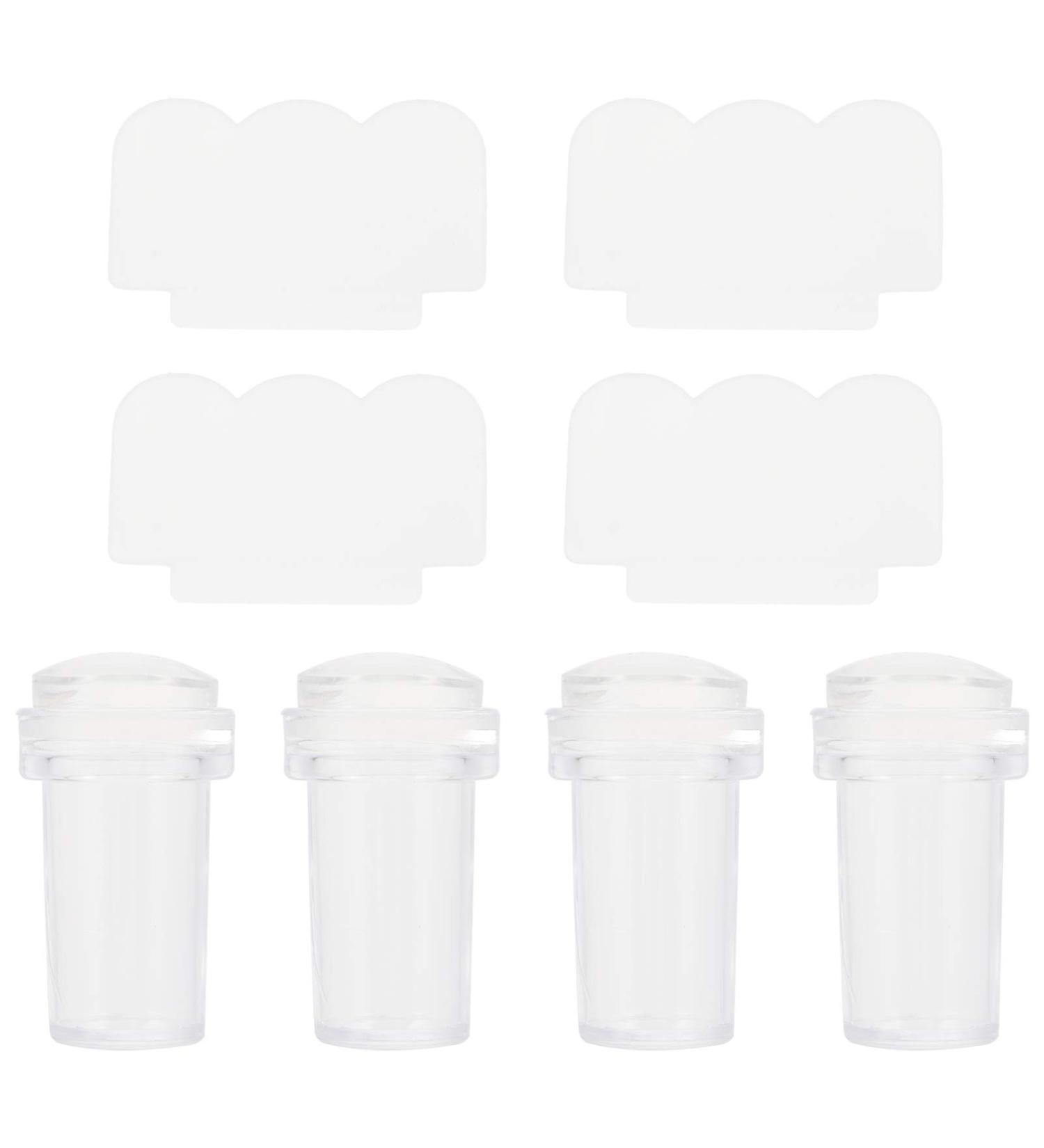 Solustre 4-Piece Nail Stamping Tool Set | Jelly Stamp Image Plates & Scraper for Nail Art - Buy Online on GoSupps.com