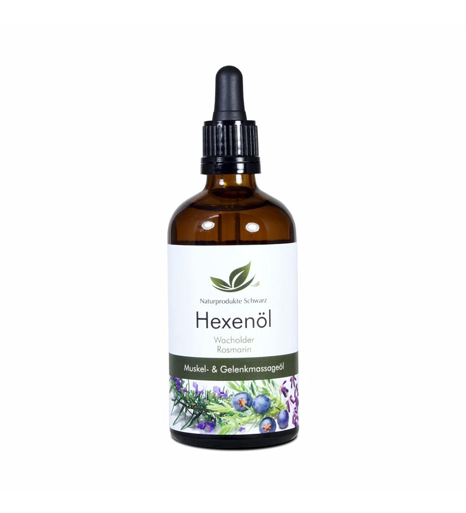 Natural Products Black Witch Oil - Soothing Massage Oil for Sore Muscles & Tension with Juniper & Rosemary | 50ml - Buy Online on GoSupps.com