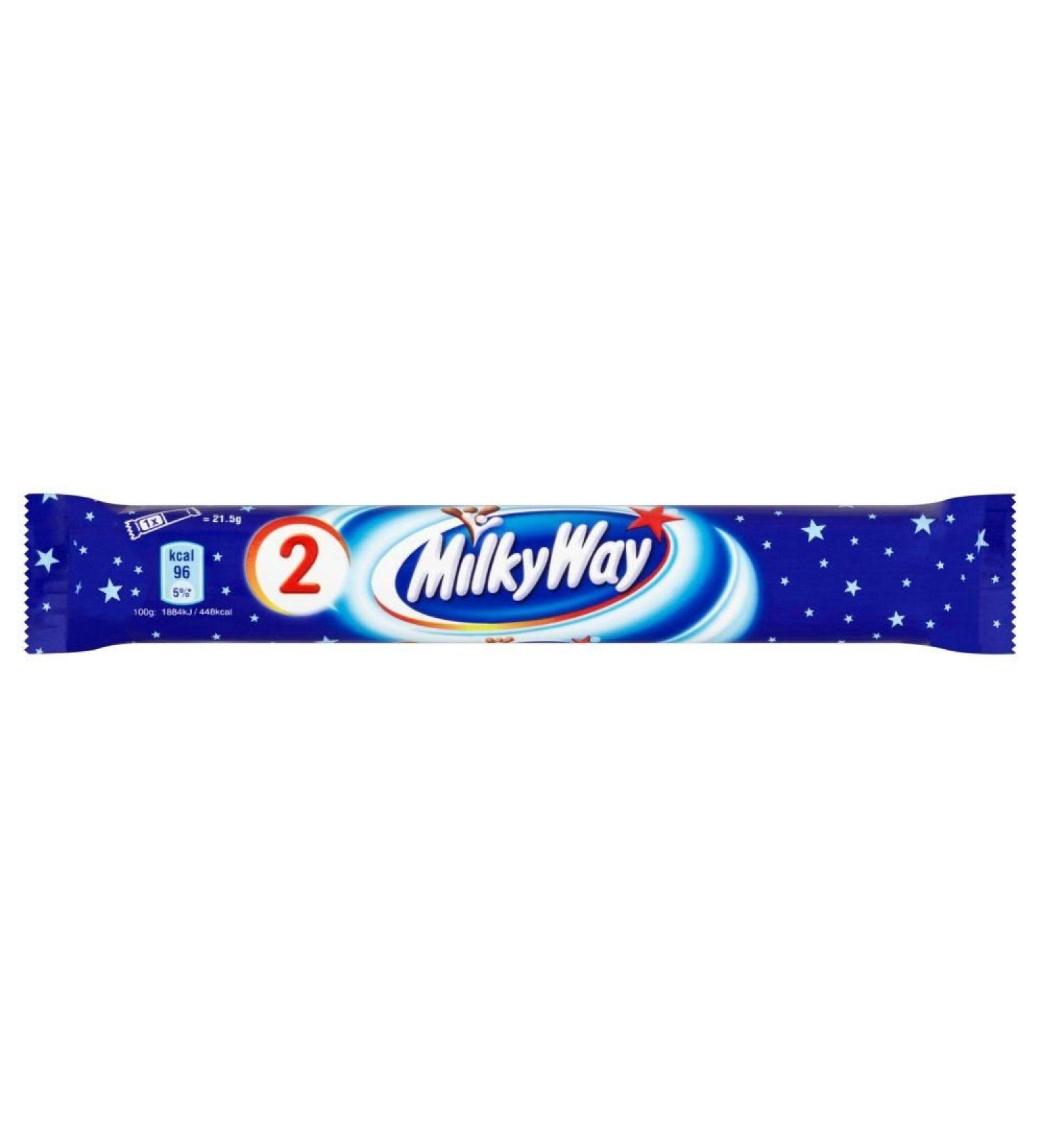 Milky Way - Two Milk Chocolate Bars - Pack of 3 x 43g sachets