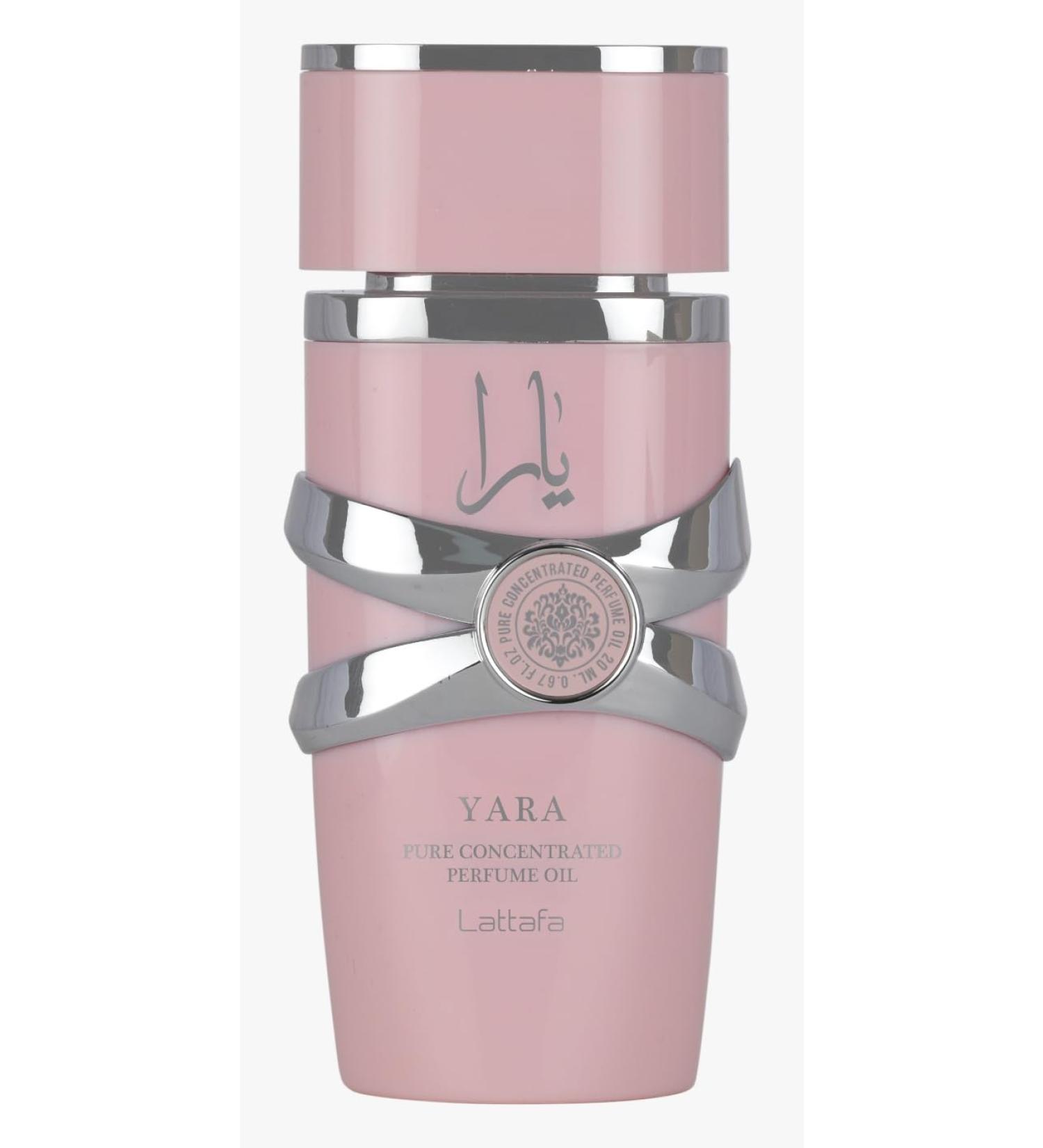 Lattafa Yara Floral Gourmand Fruity Musky Pure Concentrated Perfume Oil Long-Lasting Fragrance for Women 0.67 Ounce / 20 ml