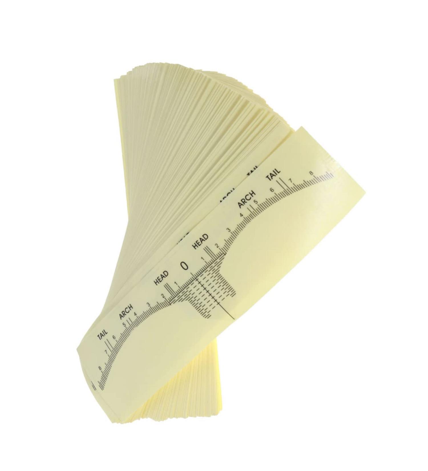 Hemoton 300 Pcs Eyebrow Ruler Brow Stickers Eye Brow Stencil Eyebrow Measuring Ruler Tools Disposable - Buy Online on GoSupps.com